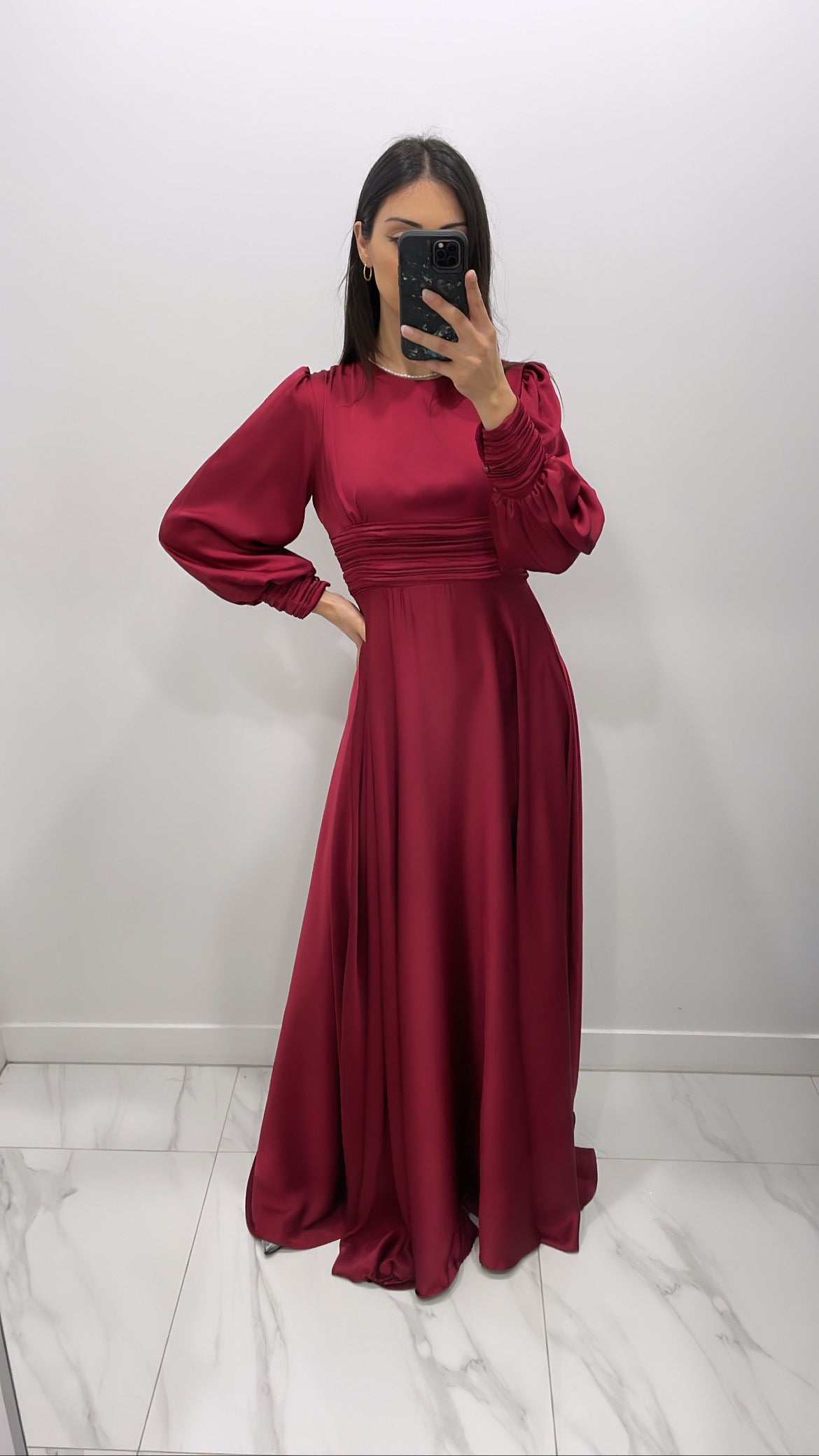 Annika Dress - Burgundy