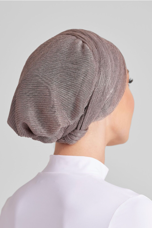 BROWN LUREX TURBAN