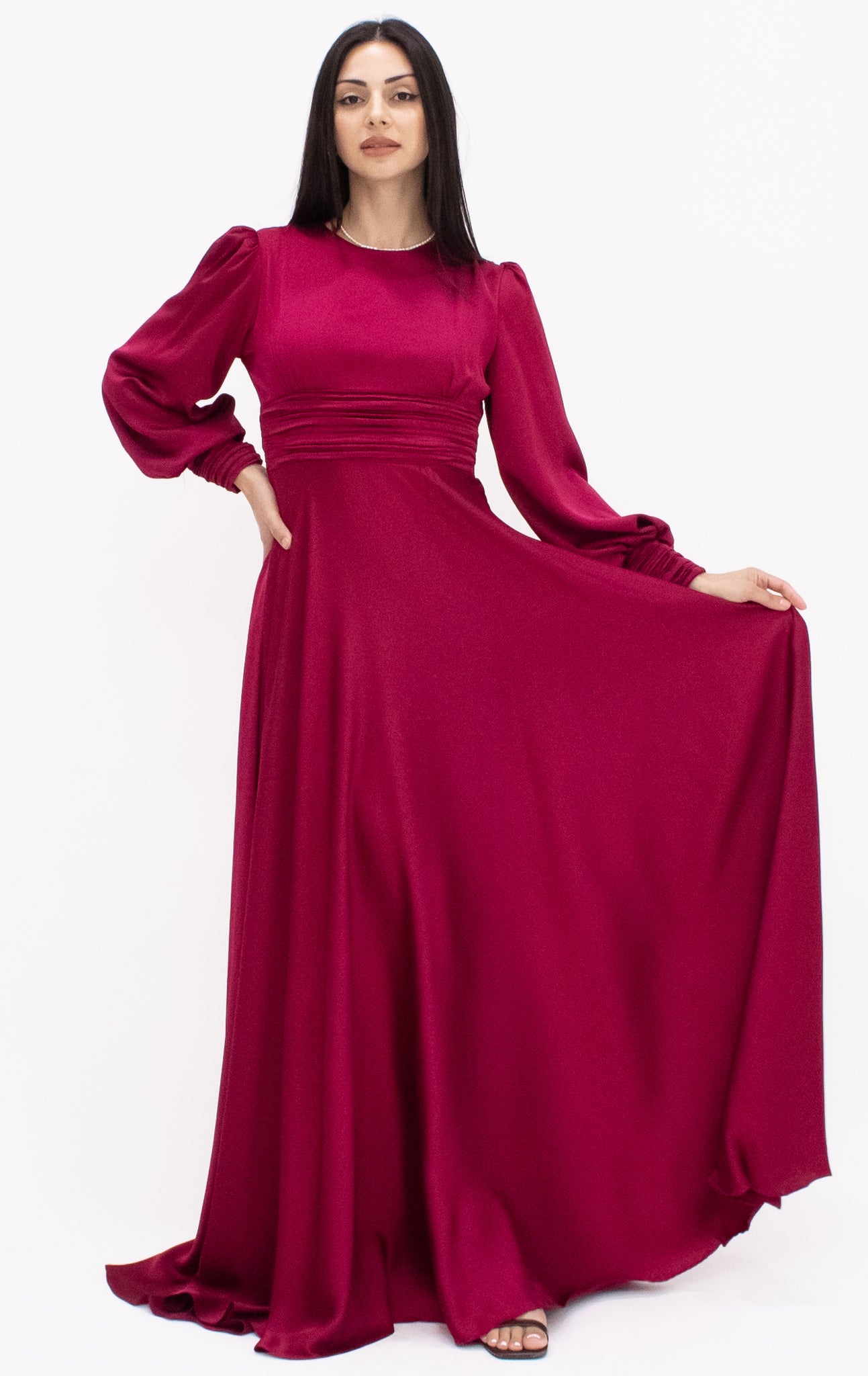 Annika Dress - Burgundy