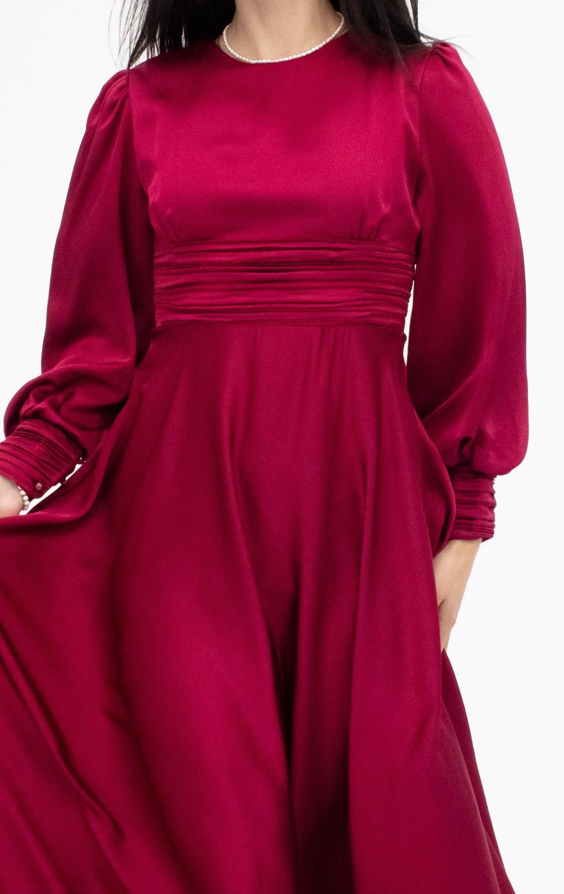 Annika Dress - Burgundy