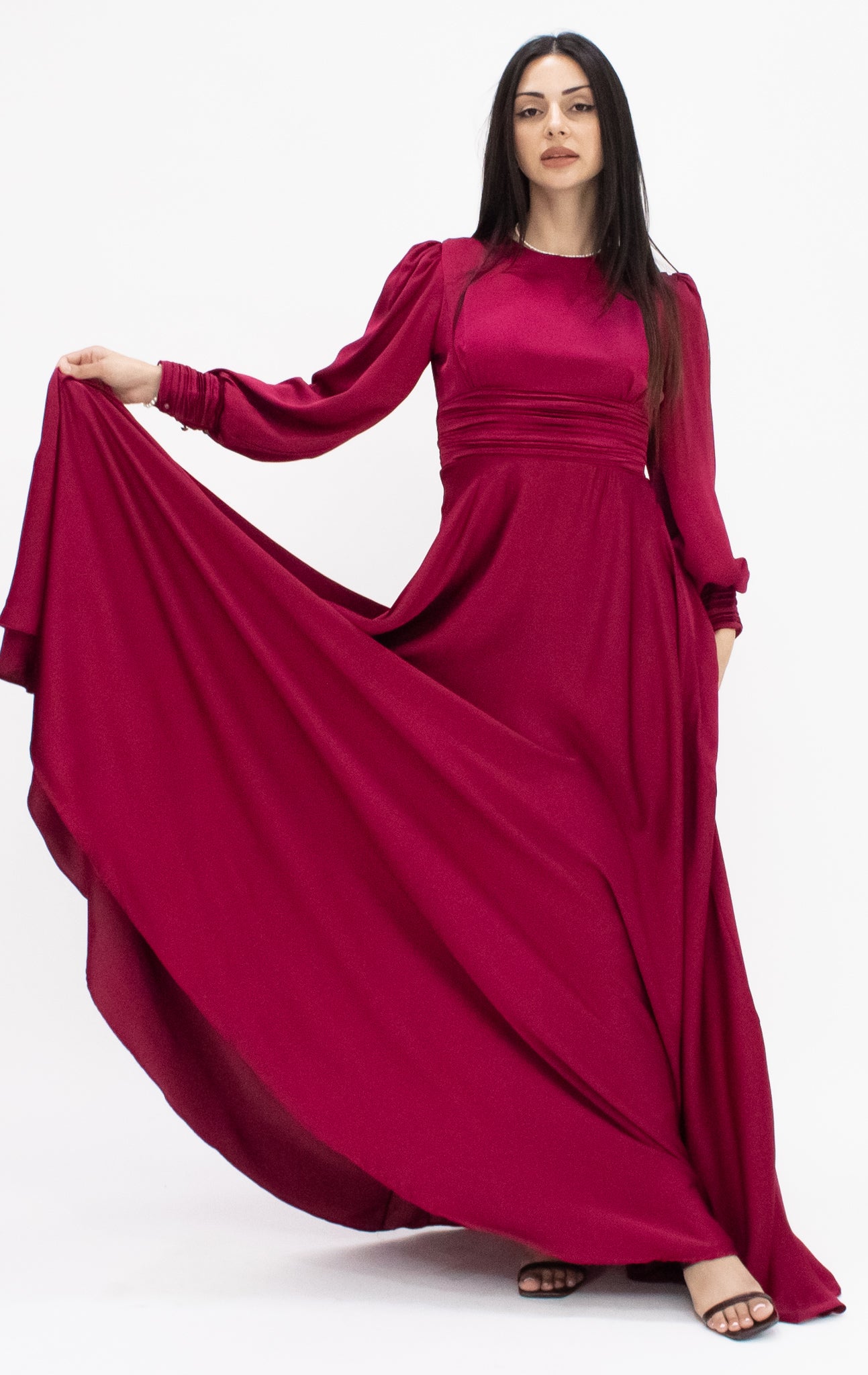 Annika Dress - Burgundy