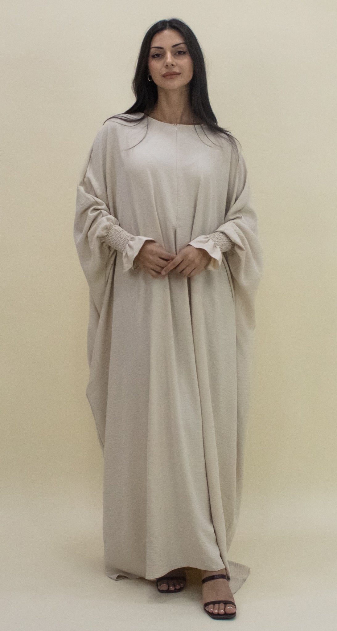 Amanah Ruffle Sleeve Abaya - (L/XL)