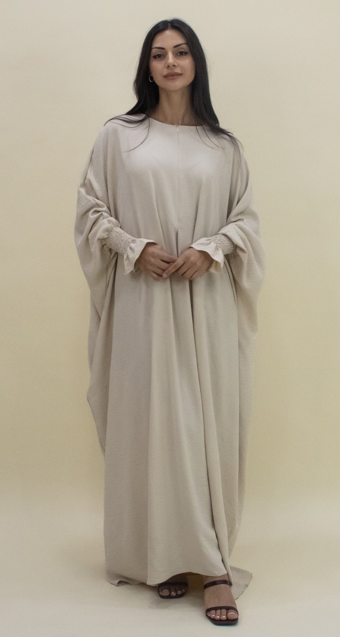 Amanah Ruffle Sleeve Abaya - (S/M)