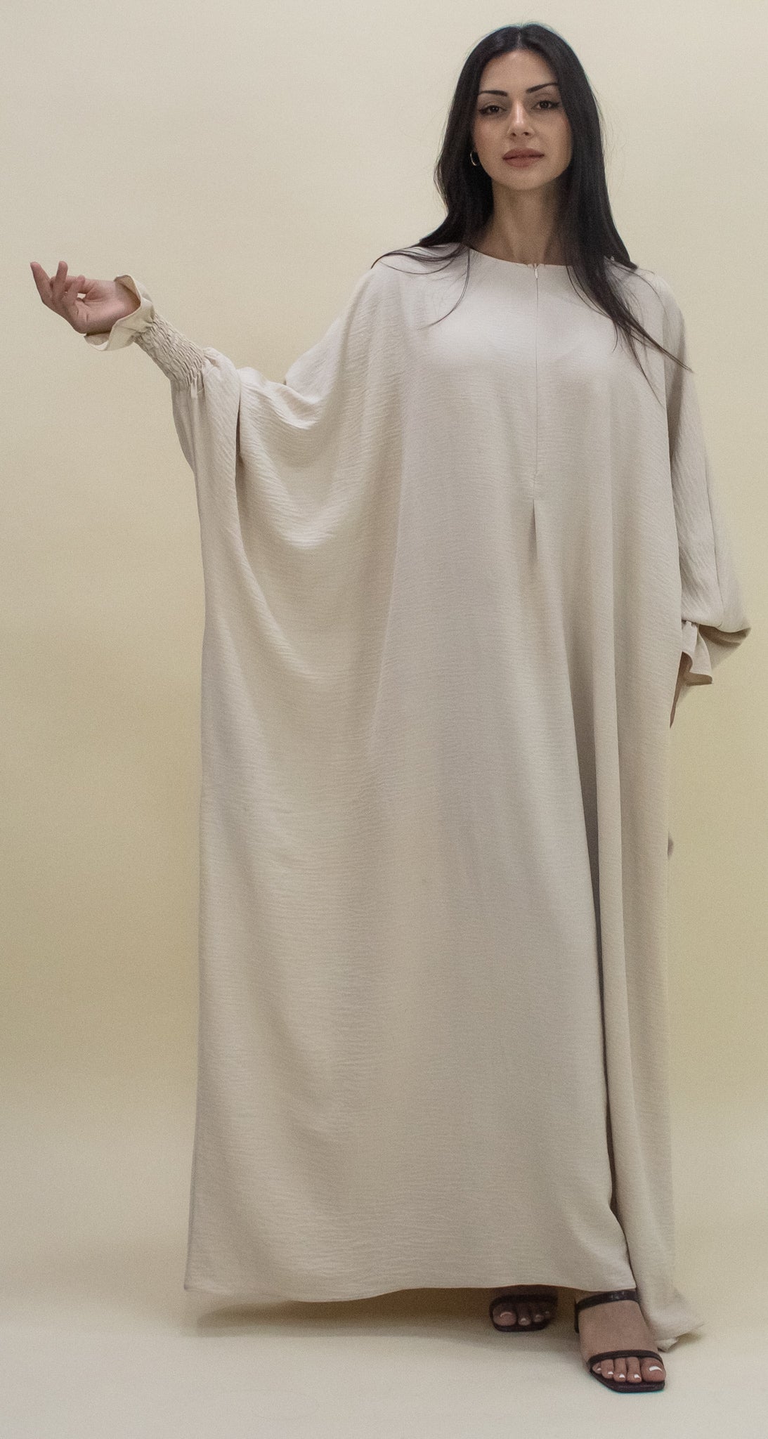 Amanah Ruffle Sleeve Abaya - (L/XL)