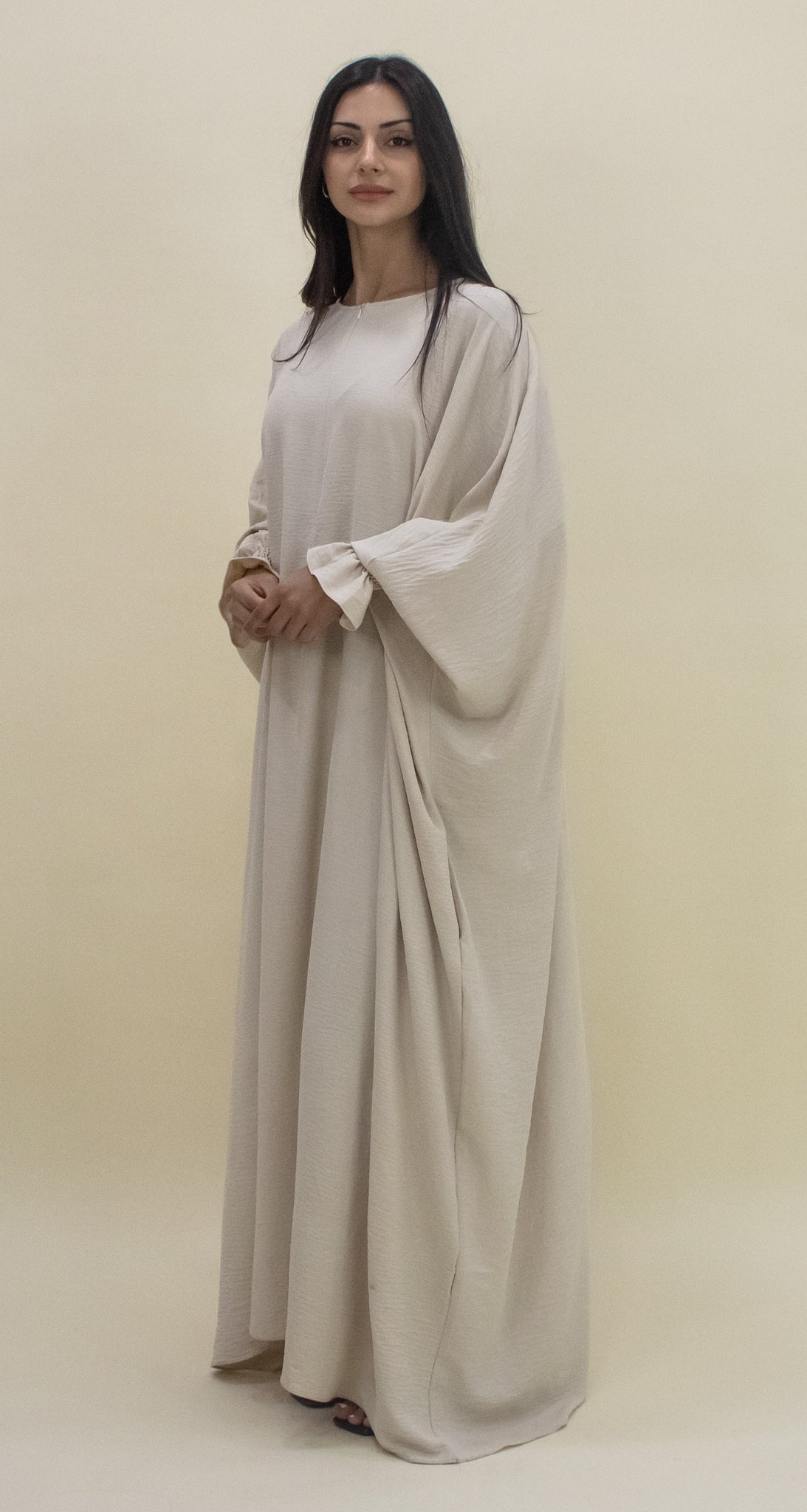 Amanah Ruffle Sleeve Abaya - (S/M)