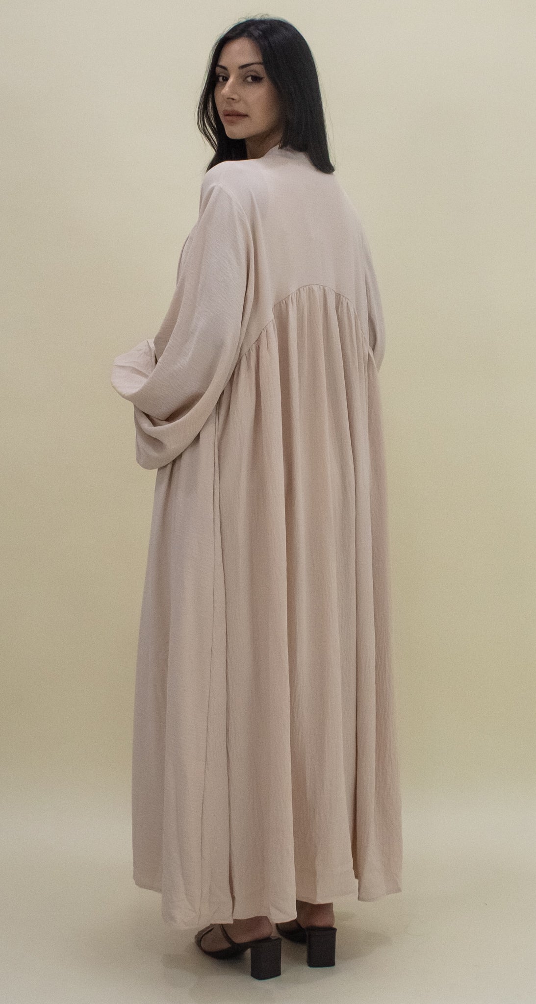 Paris Open Abaya  - Cream