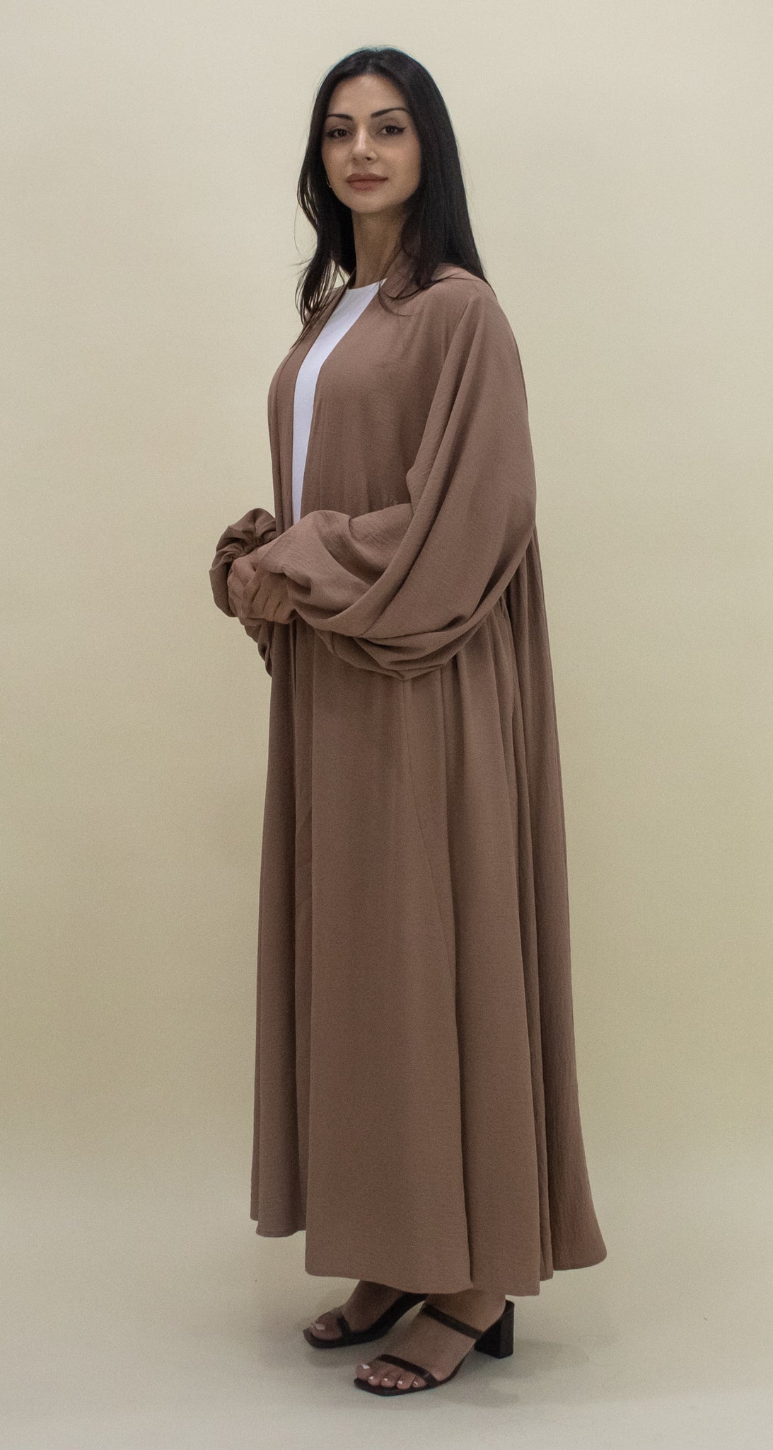 Paris Open Abaya - Tan