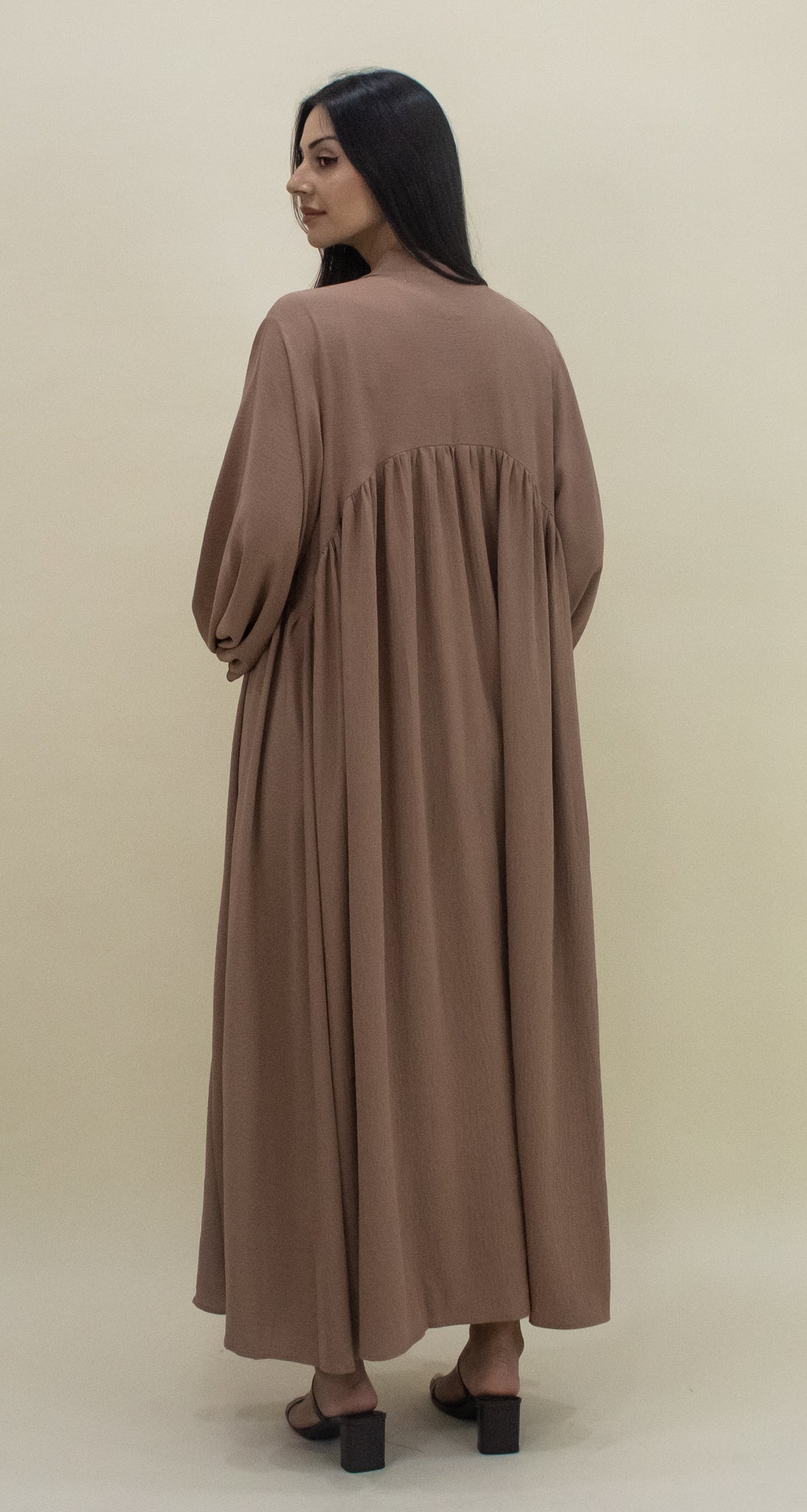 Paris Open Abaya - Tan