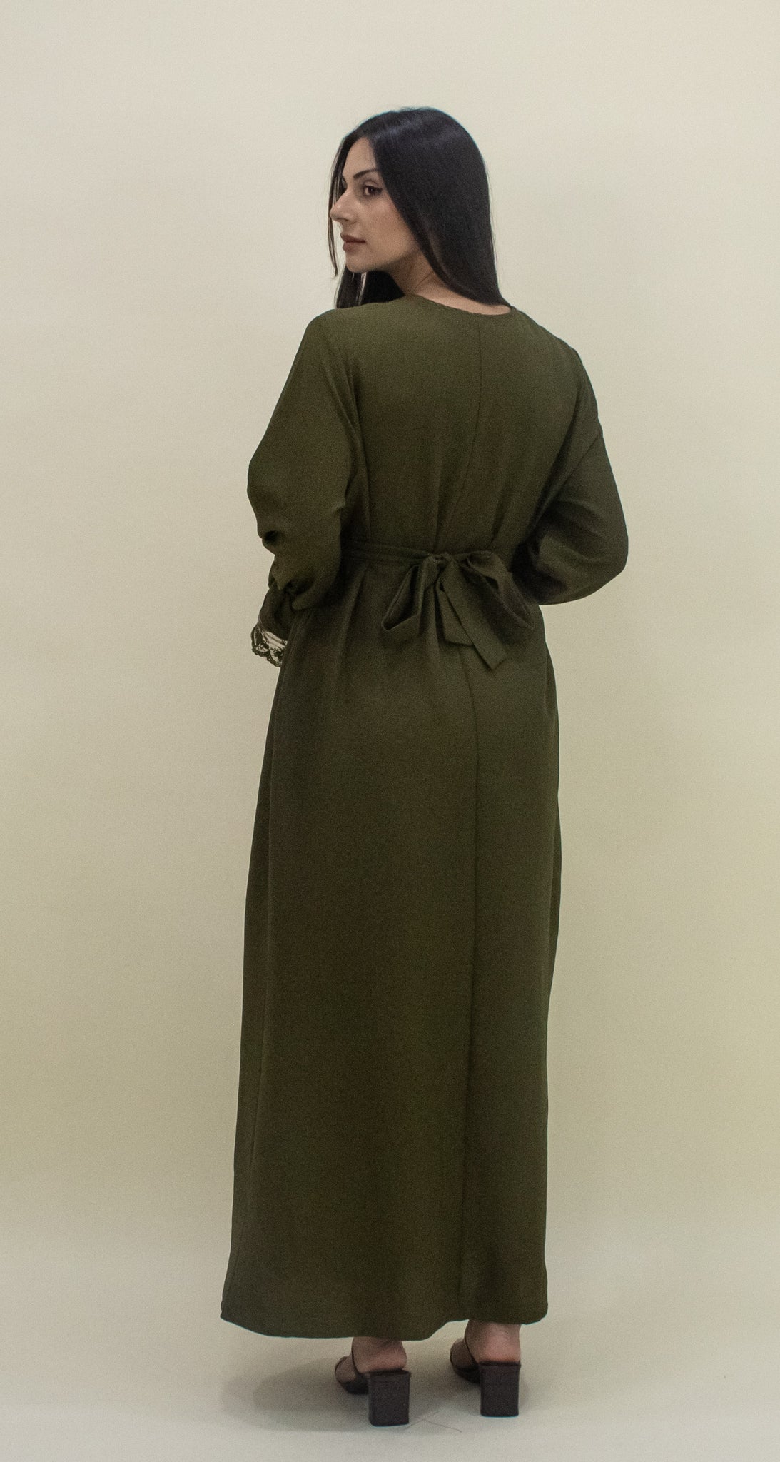 Lace Abaya - Green