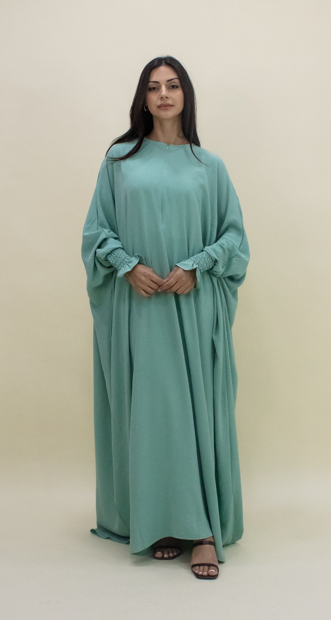 Amanah Ruffle Sleeve Abaya - (S/M)