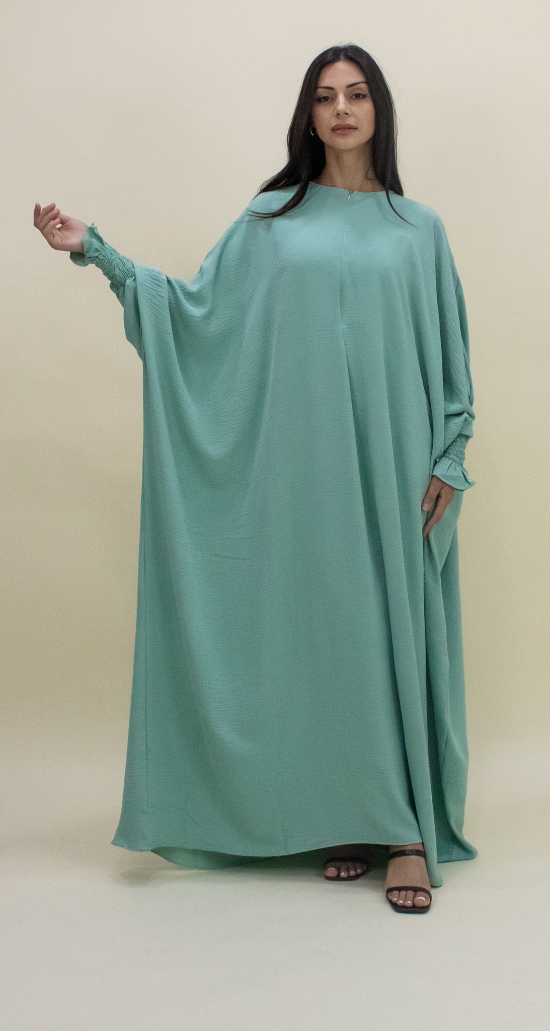 Amanah Ruffle Sleeve Abaya - (S/M)