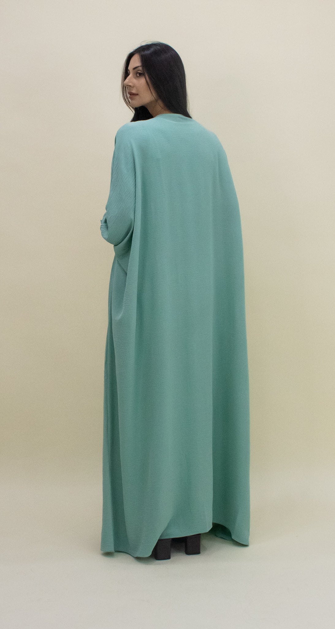 Amanah Ruffle Sleeve Abaya - (L/XL)