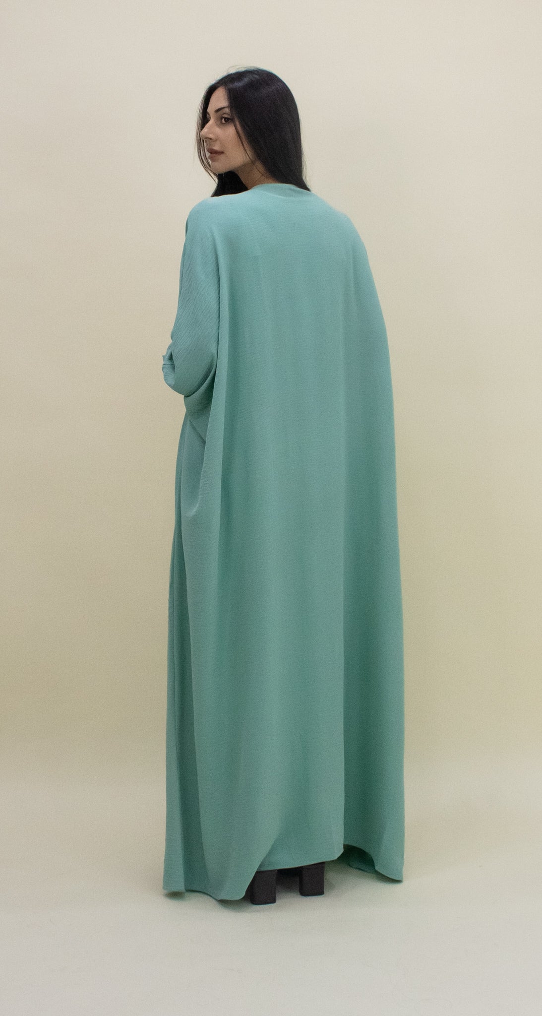 Amanah Ruffle Sleeve Abaya - (S/M)