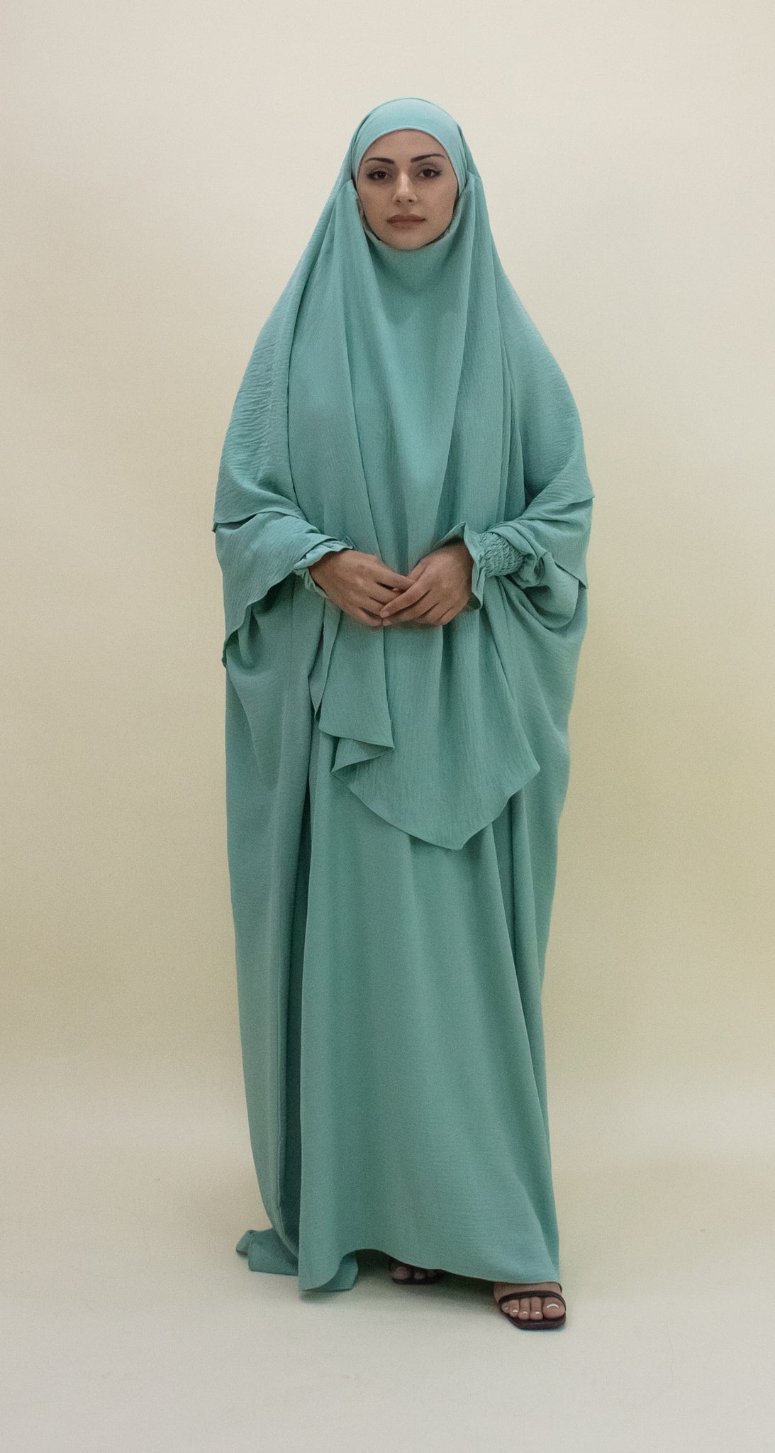 Amanah Ruffle Sleeve Abaya - (S/M)