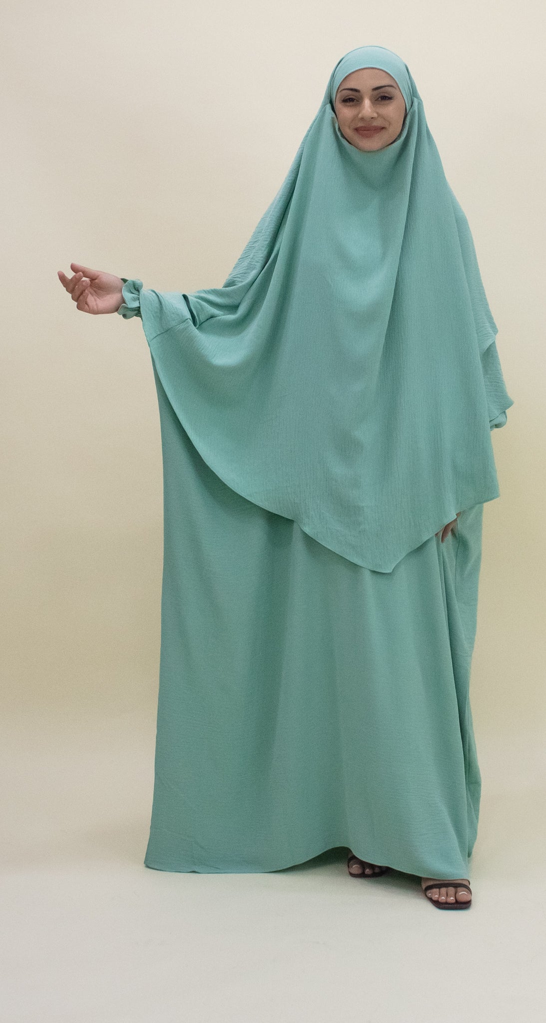 Amanah Ruffle Sleeve Abaya - (L/XL)