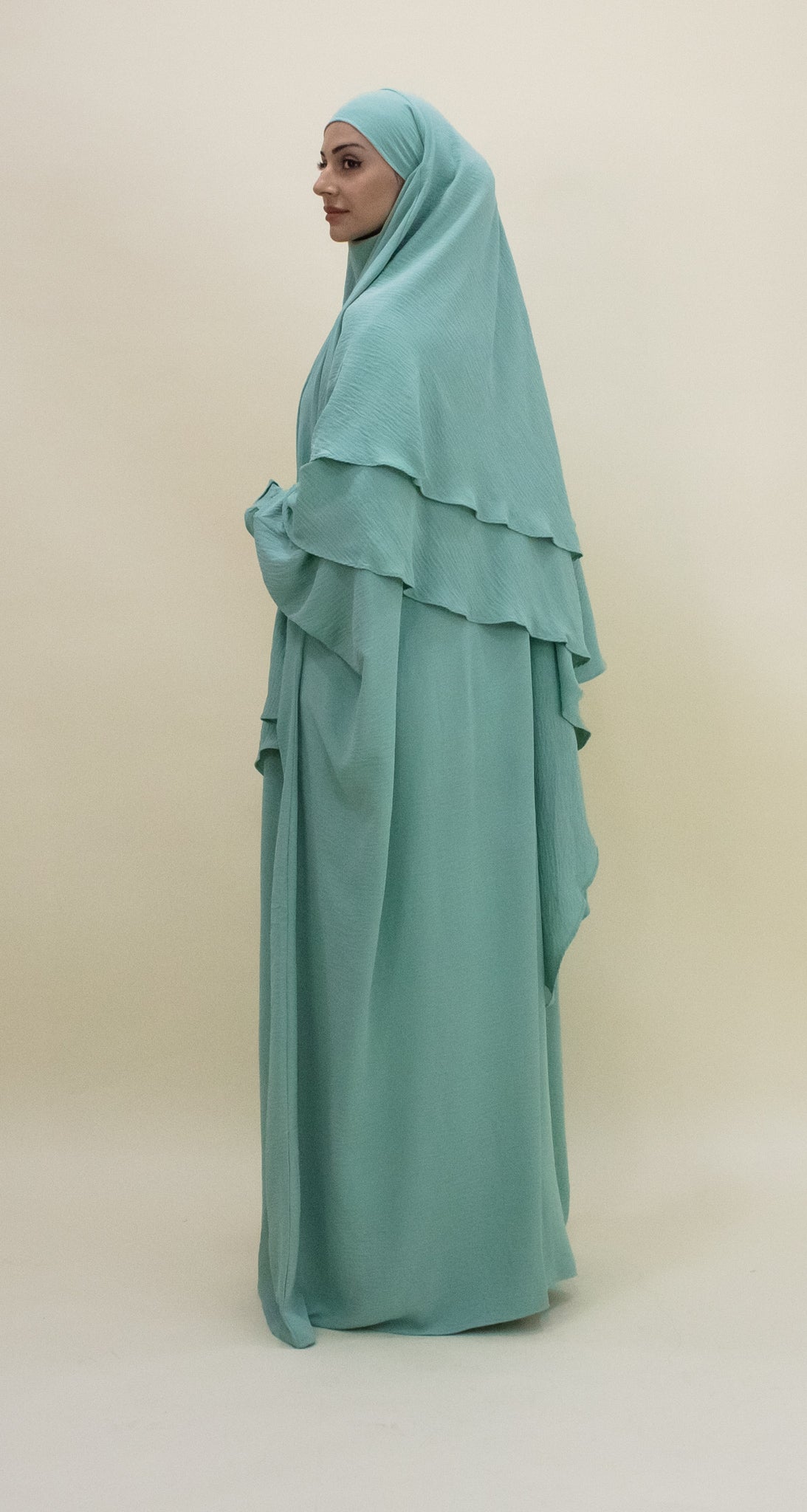 Amanah Ruffle Sleeve Abaya - (S/M)