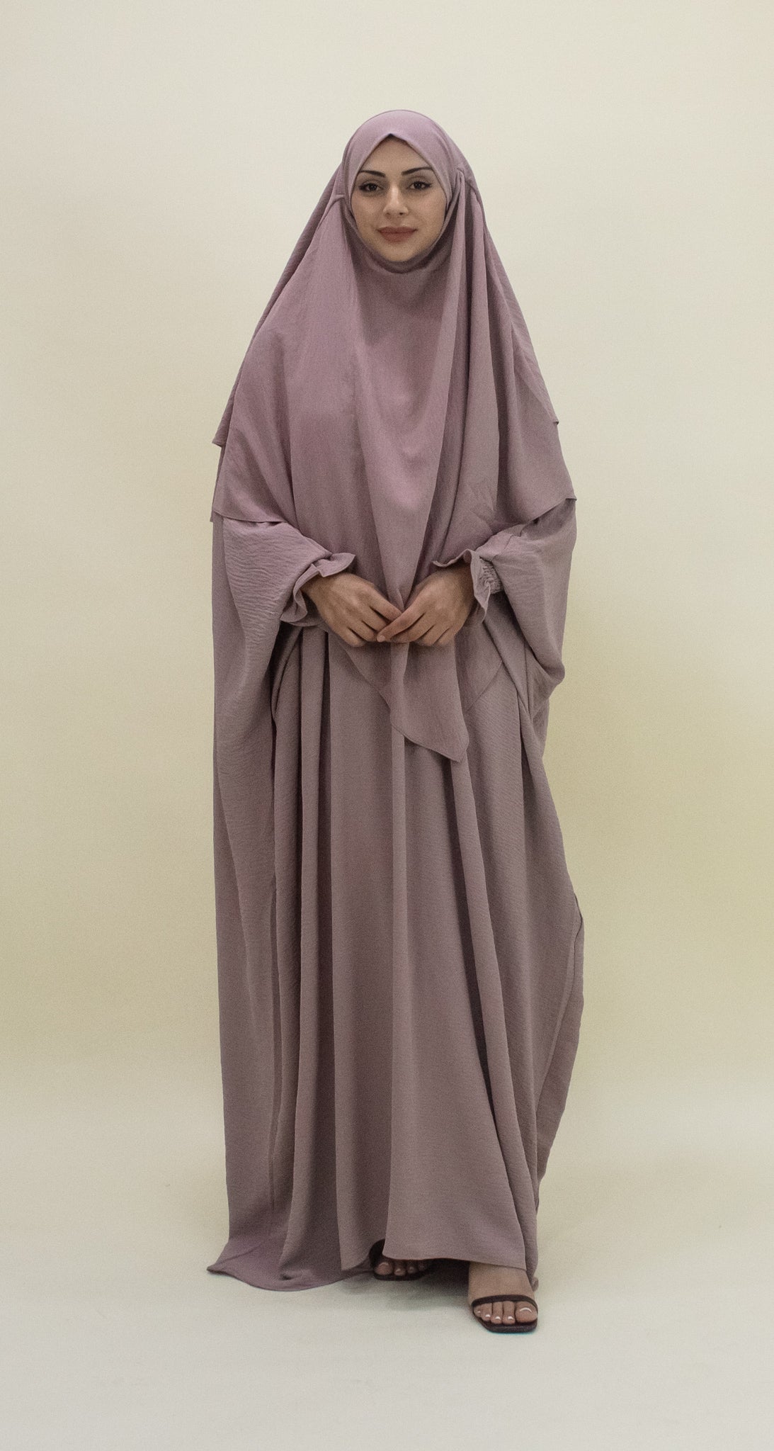 Amanah Ruffle Sleeve Abaya - (S/M)