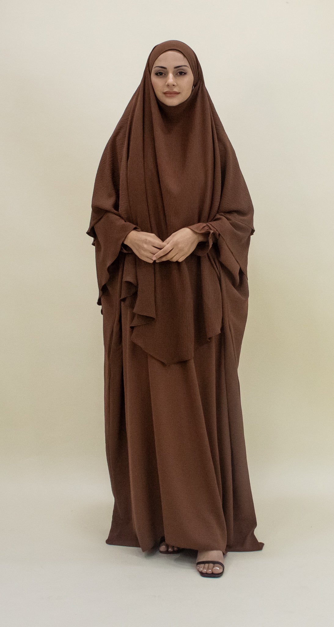 Amanah Ruffle Sleeve Abaya - (S/M)