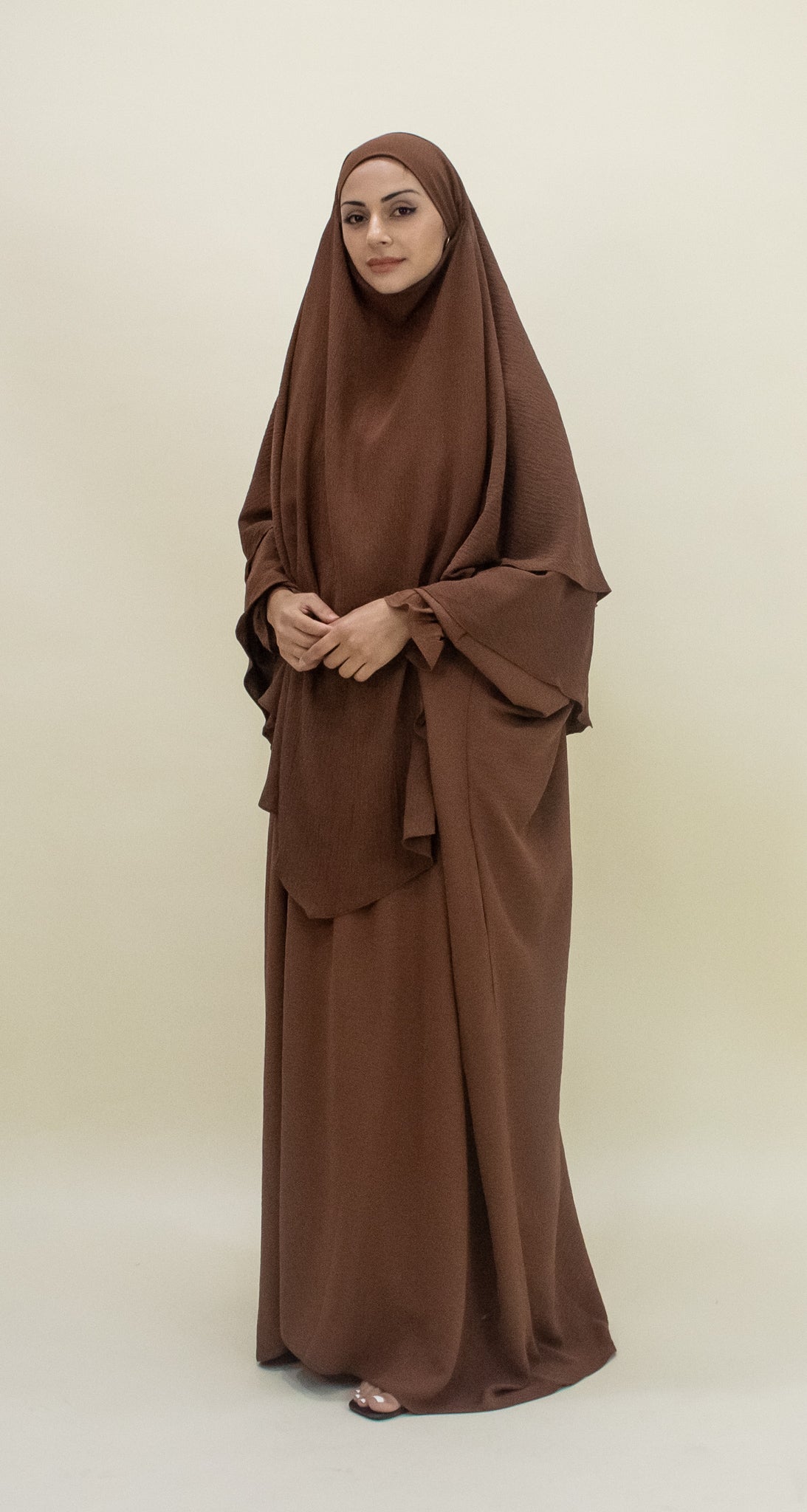 Amanah Ruffle Sleeve Abaya - (S/M)