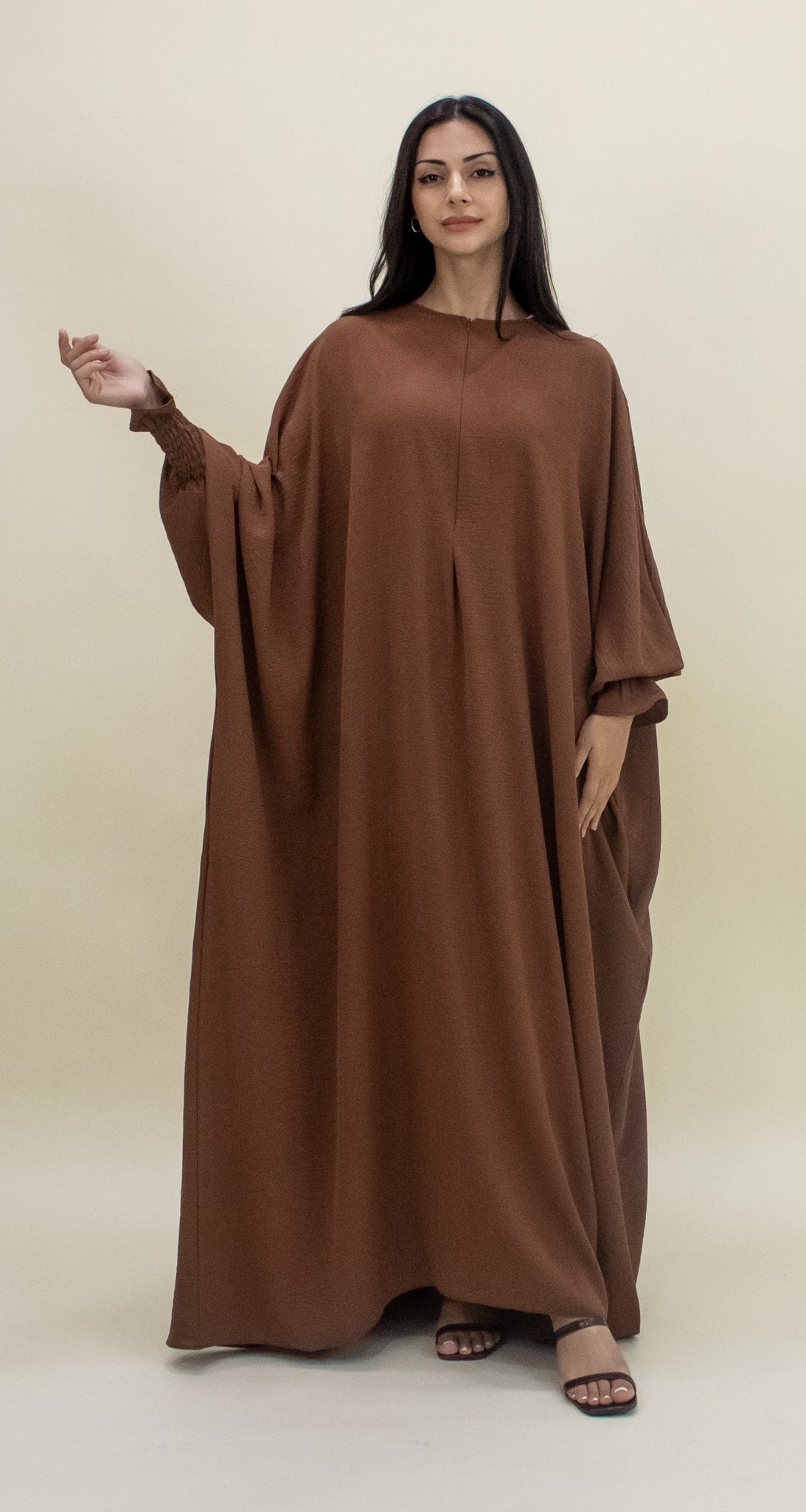 Amanah Ruffle Sleeve Abaya - (L/XL)