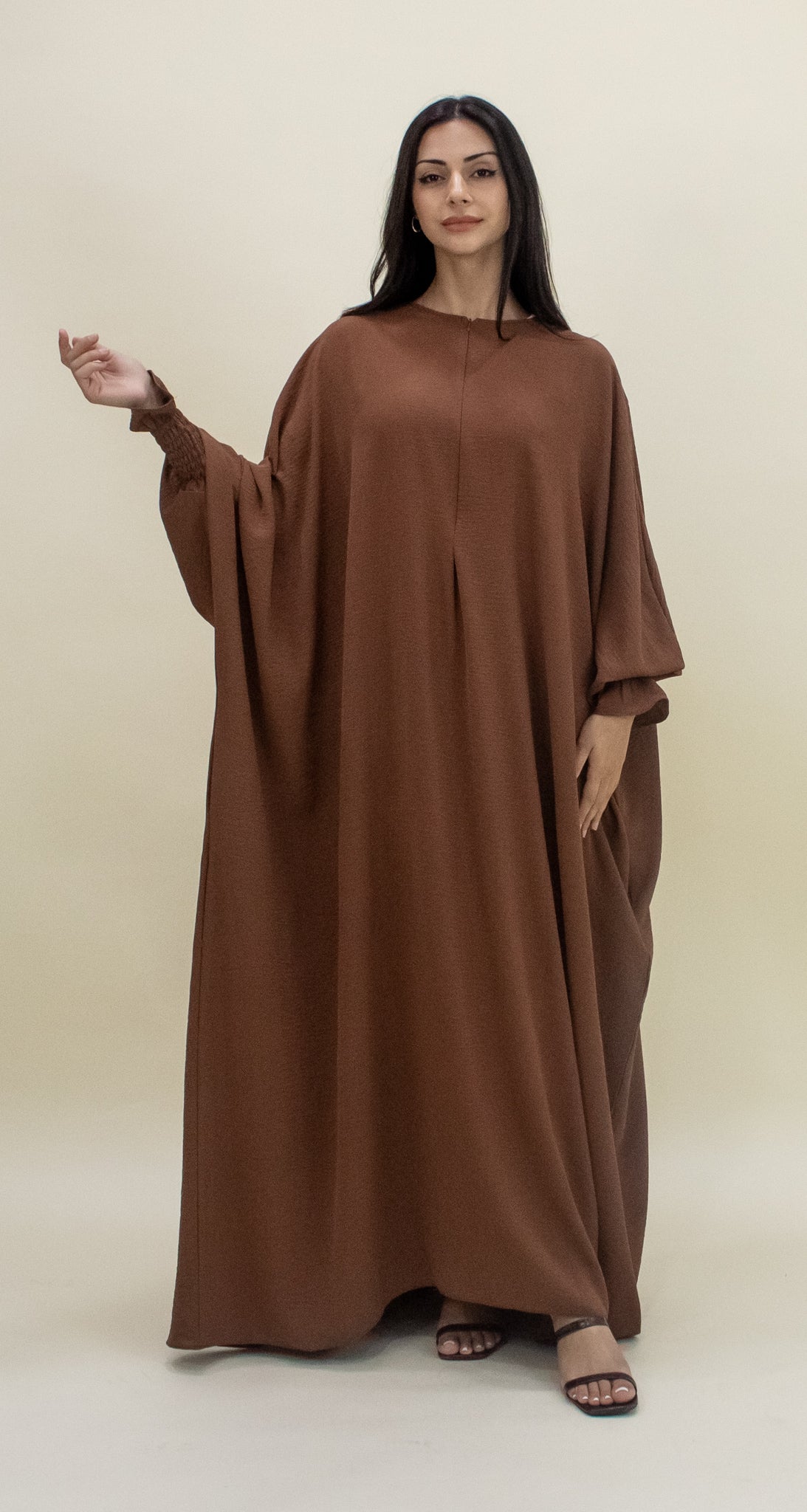 Amanah Ruffle Sleeve Abaya - (S/M)