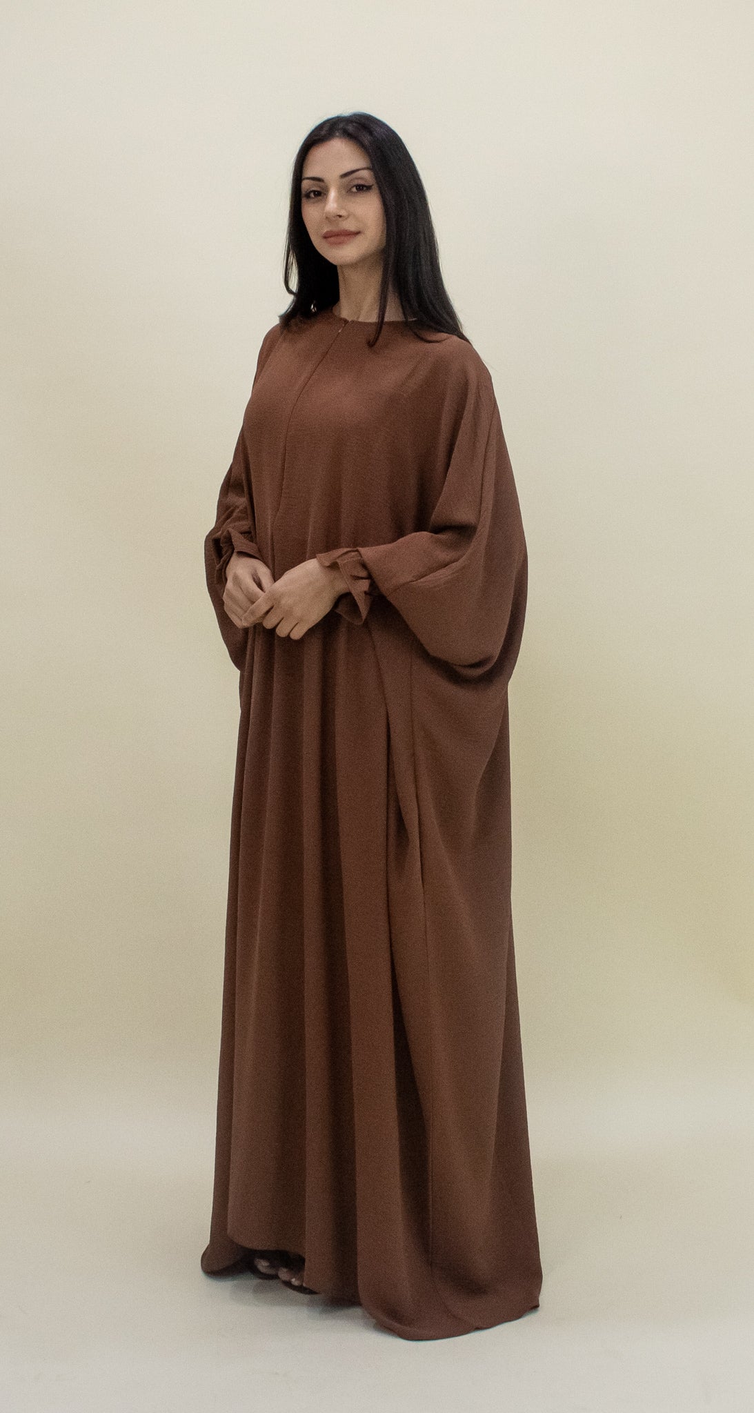 Amanah Ruffle Sleeve Abaya - (S/M)