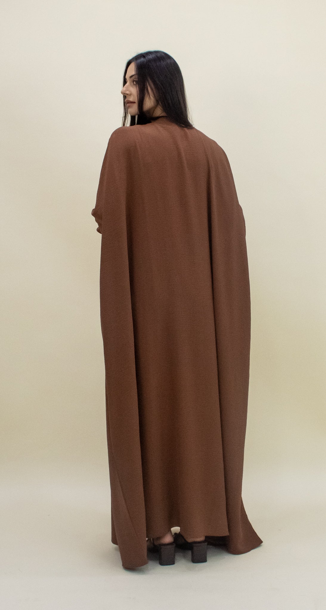 Amanah Ruffle Sleeve Abaya - (S/M)