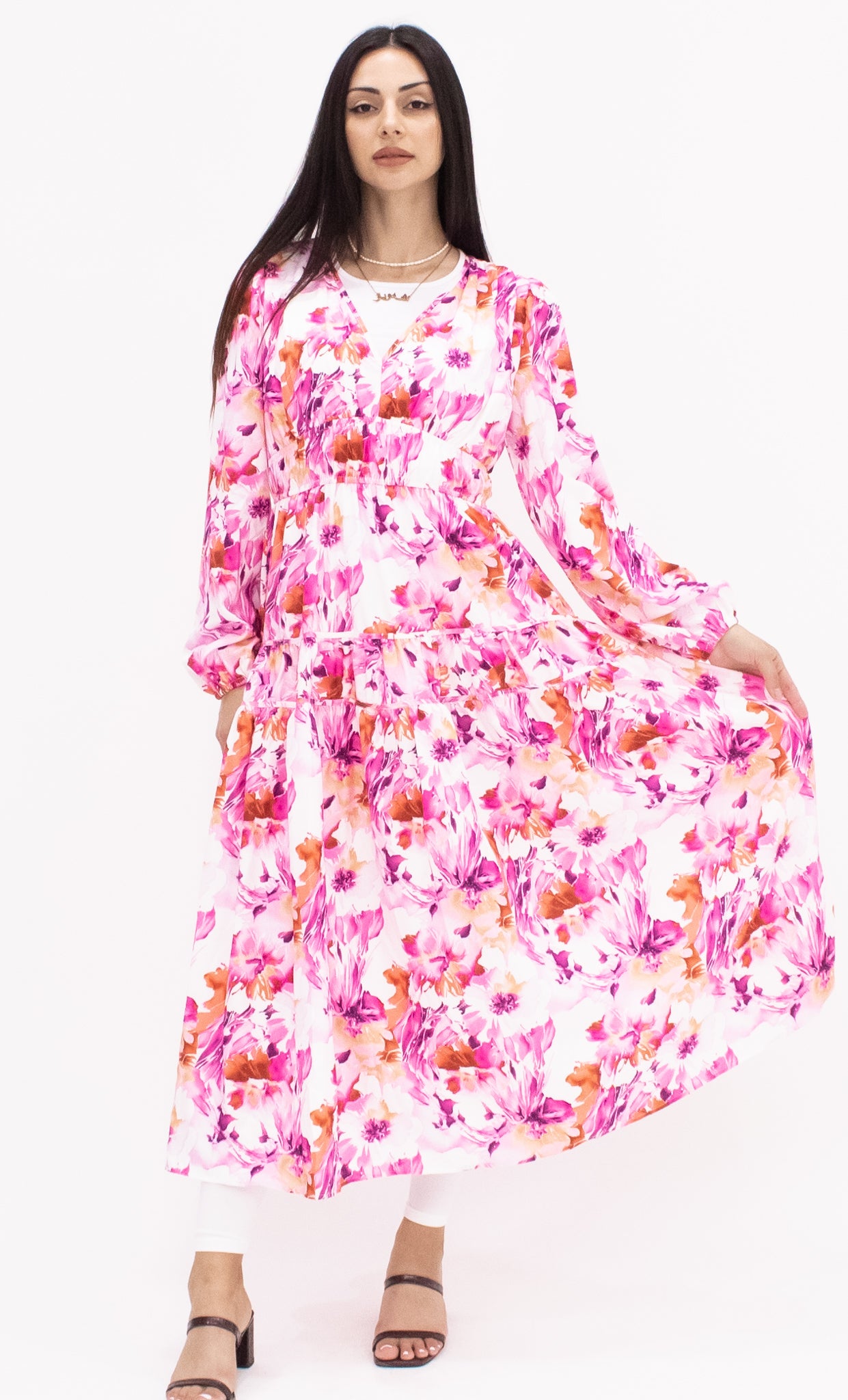 Brooke Tiered dress - Pink