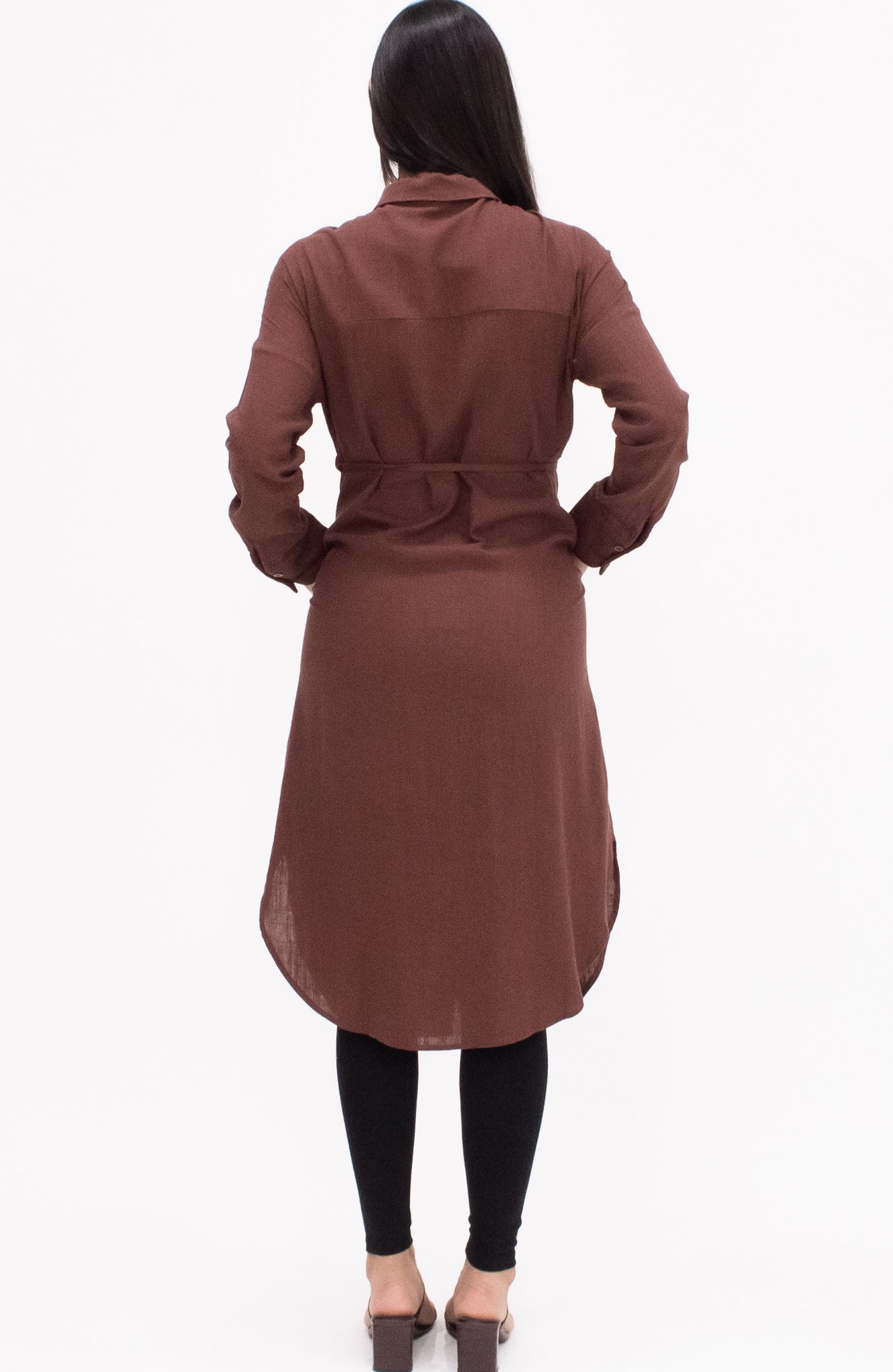 Alana Linen Top - Brown