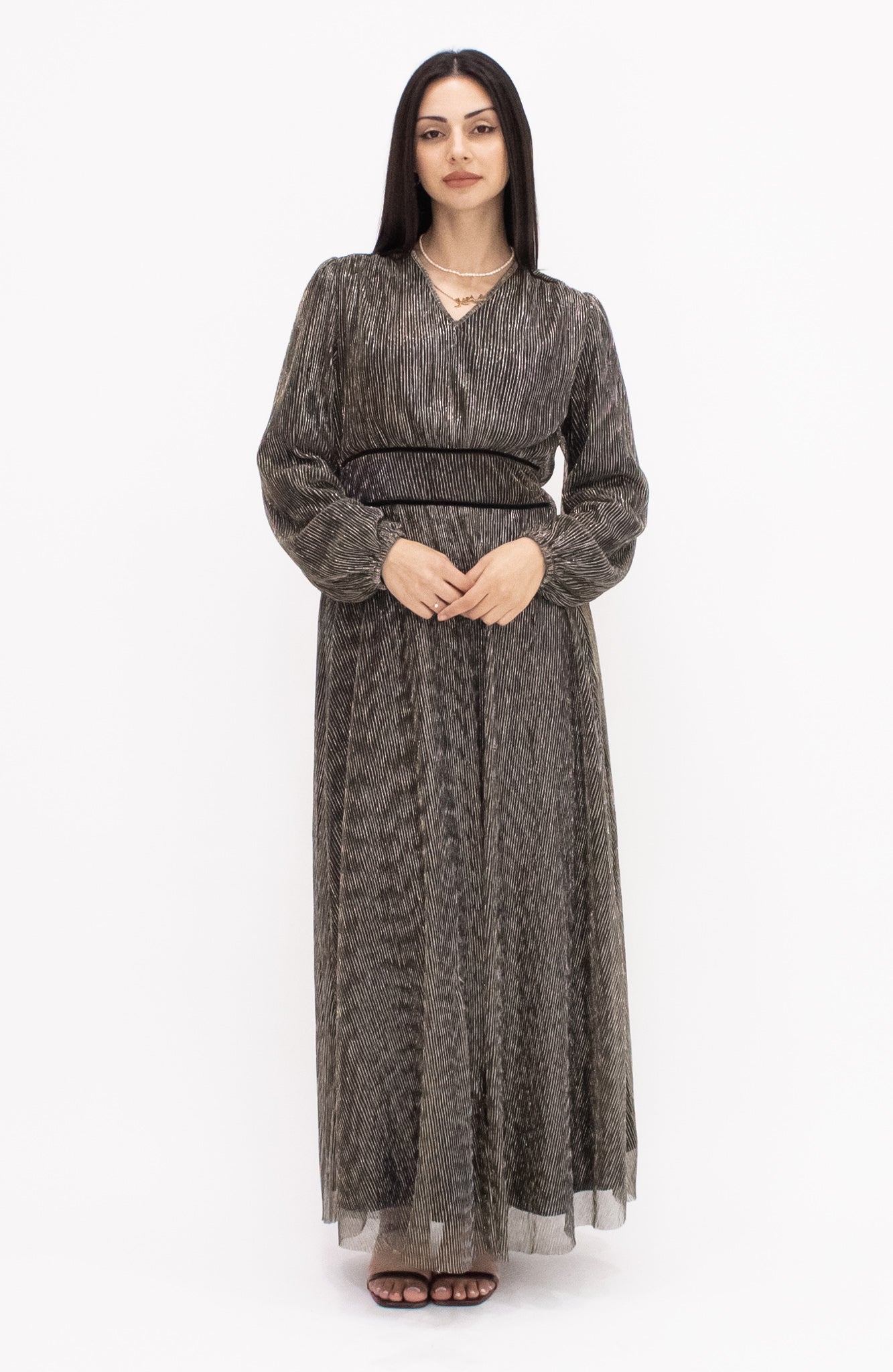 Chloè Shimmer Dress - Black