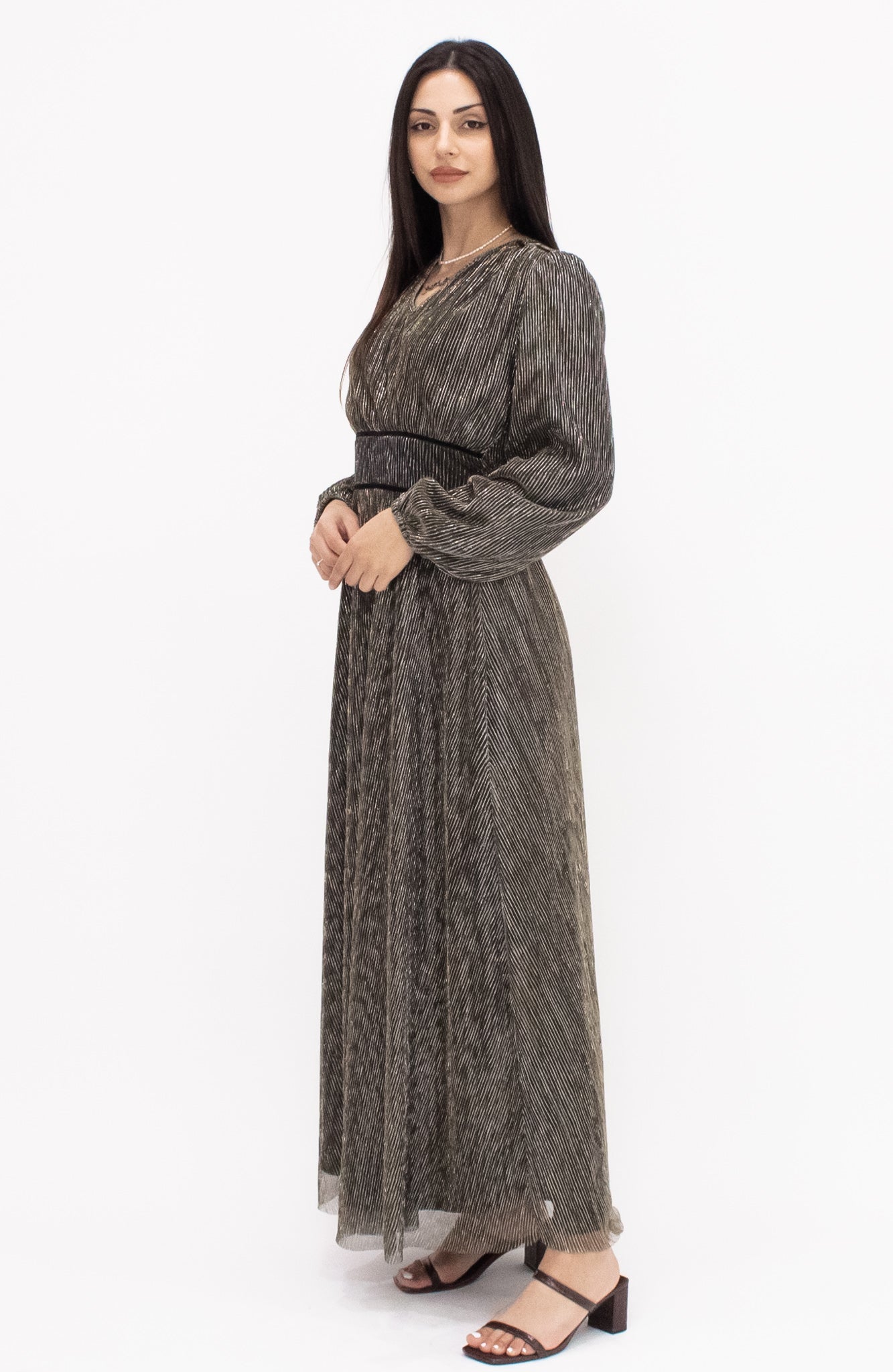 Chloè Shimmer Dress - Black