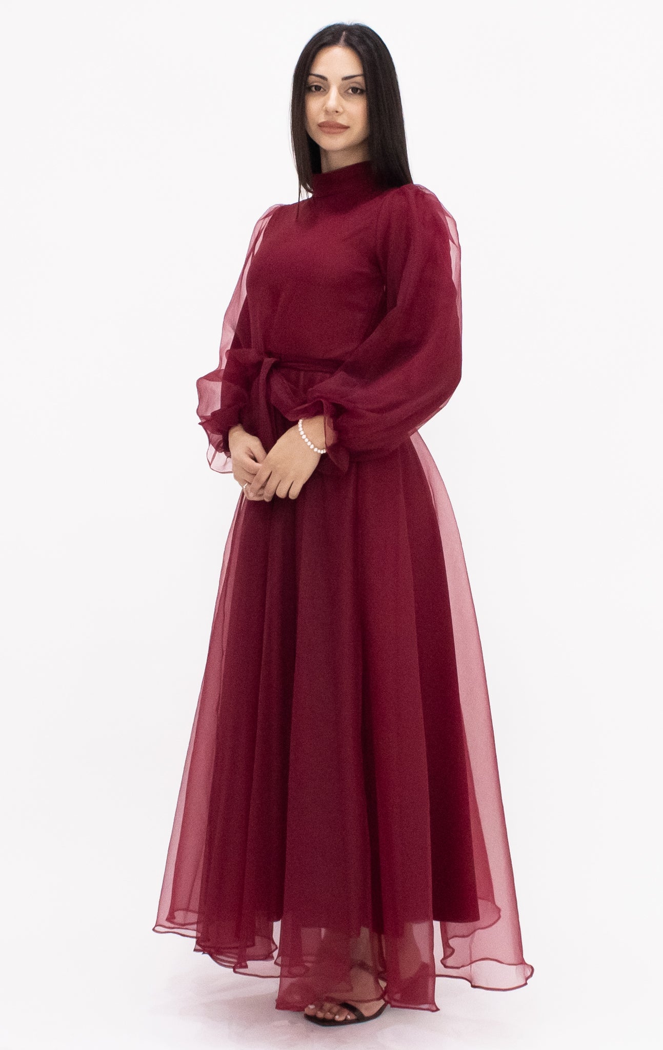 Mariana glittery gown - Maroon