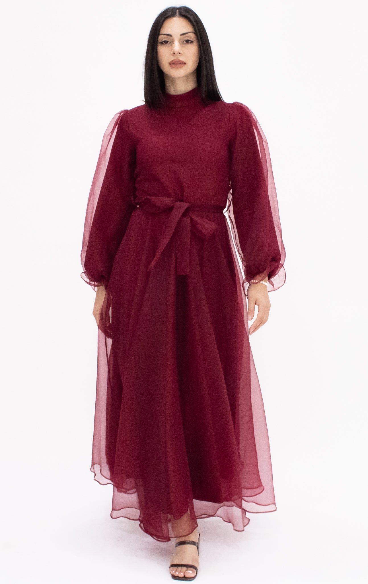 Mariana glittery gown - Maroon
