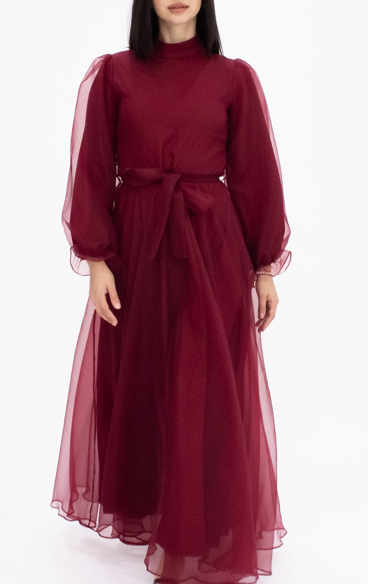 Mariana glittery gown - Maroon