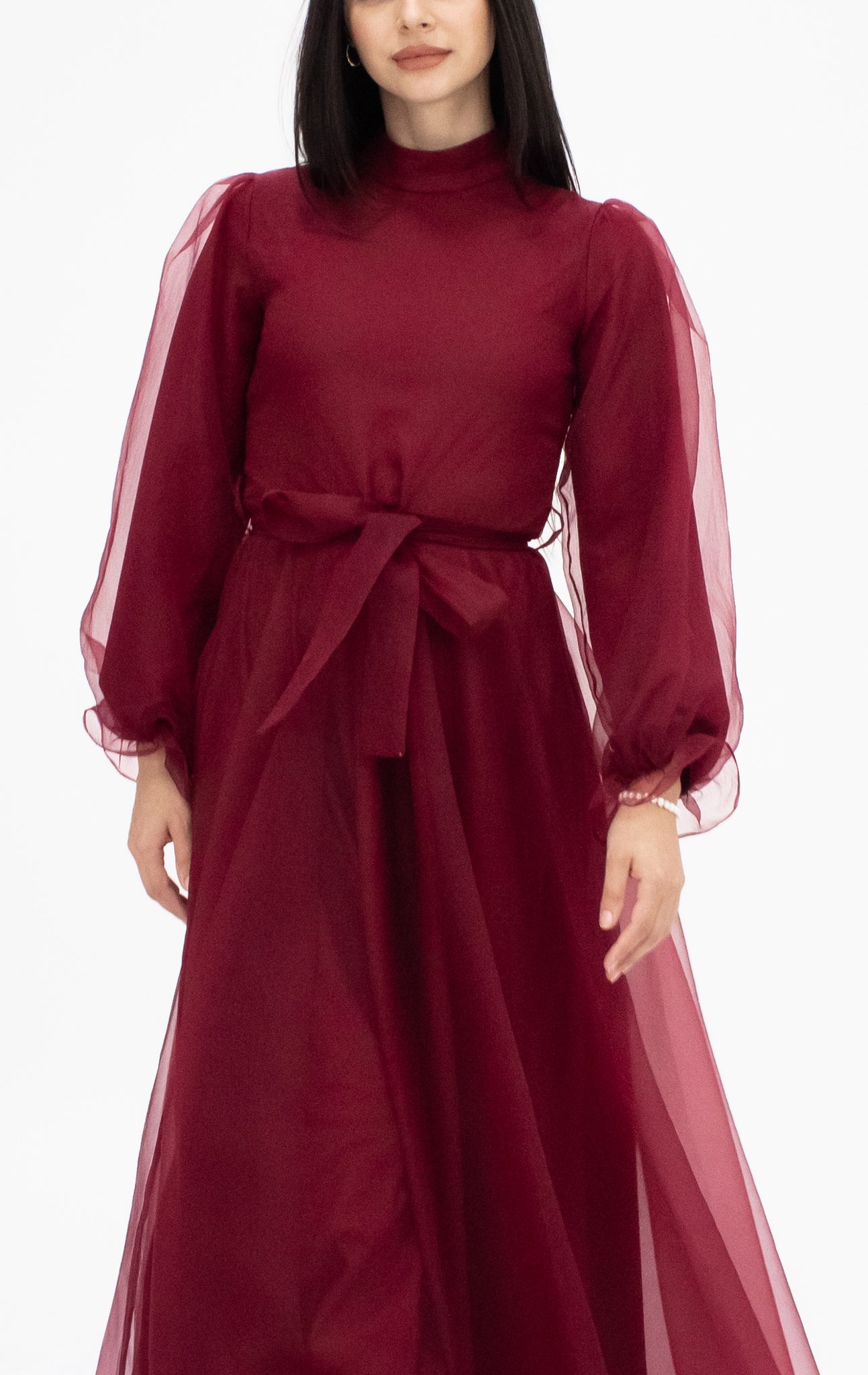 Mariana glittery gown - Maroon