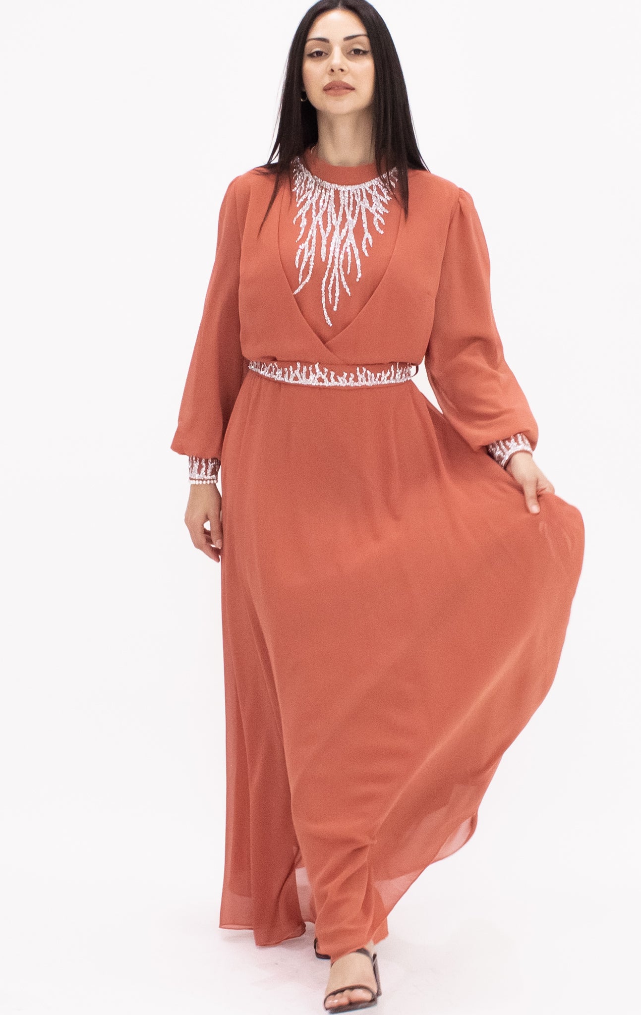 Savannah gown - Coral