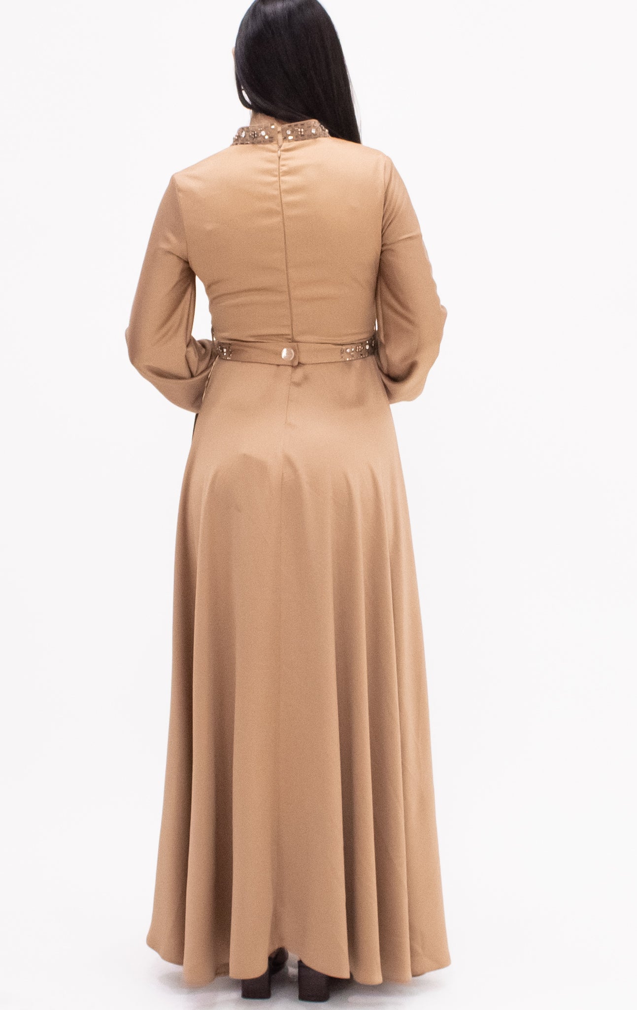 Leah gem gown - Brown