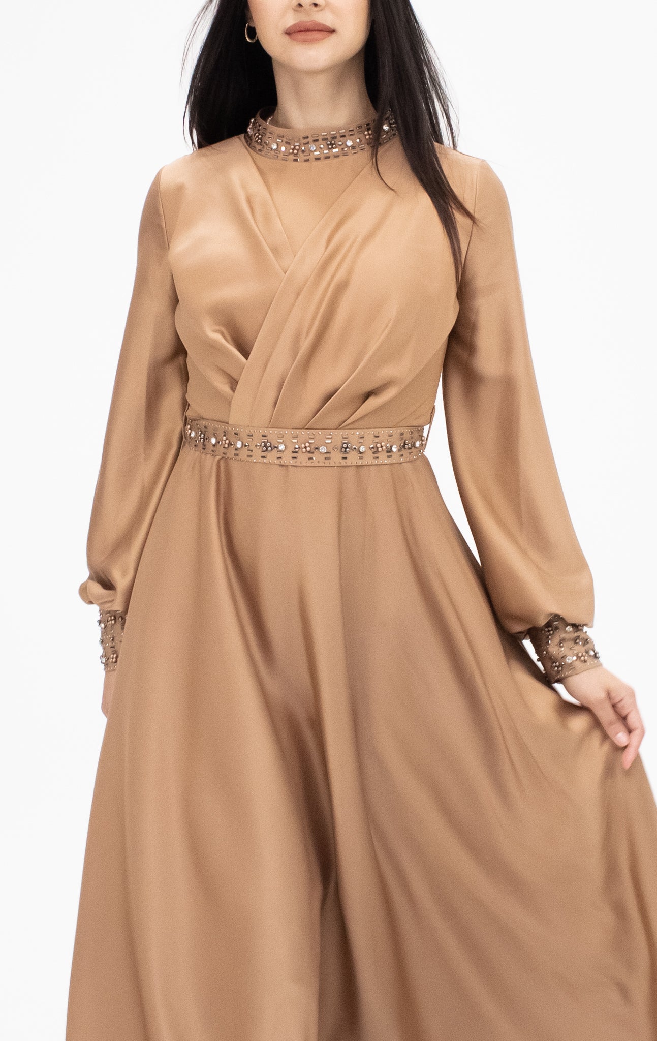 Leah gem gown - Brown