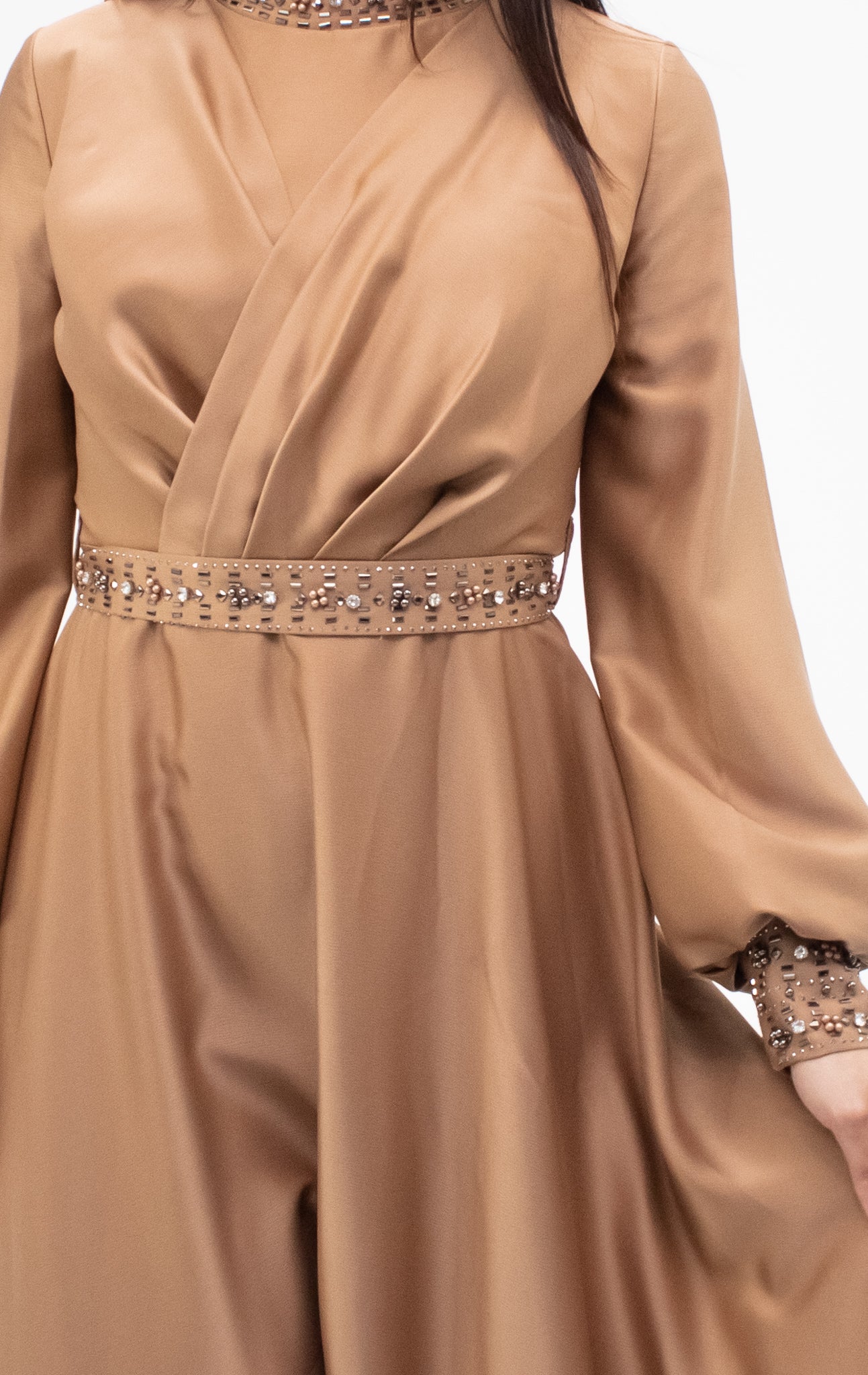 Leah gem gown - Brown