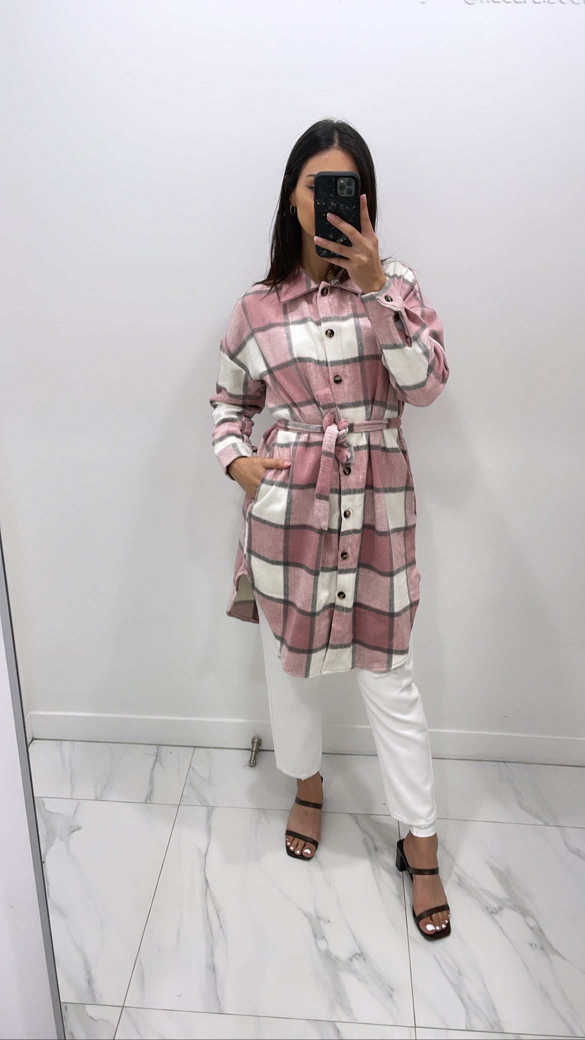 Plaid Jacket - Pink
