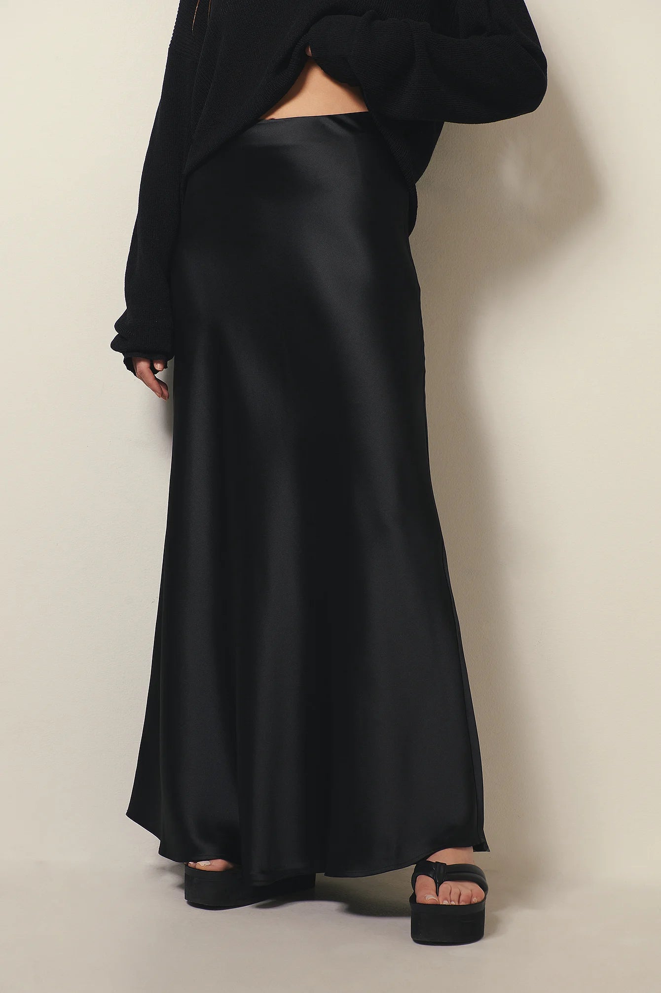 Flowy maxi skirt hot sale black