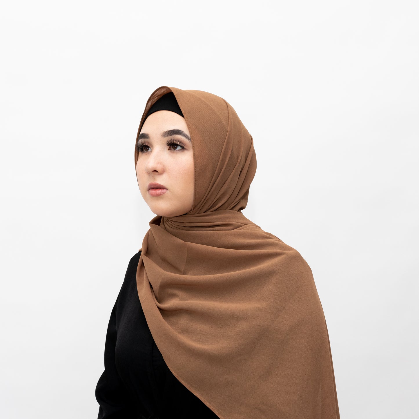 Brown Chiffon Hijab
