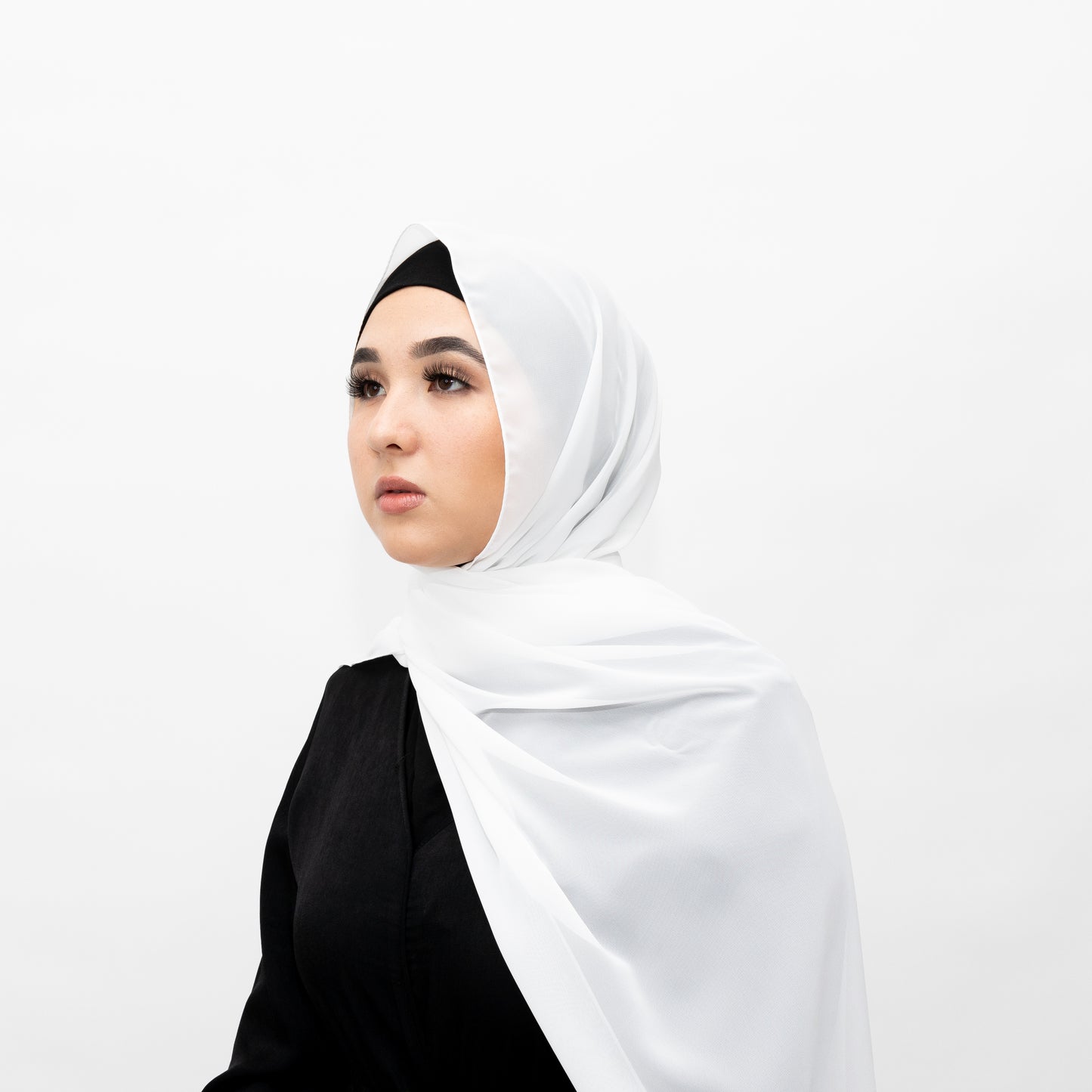 White Chiffon Hijab