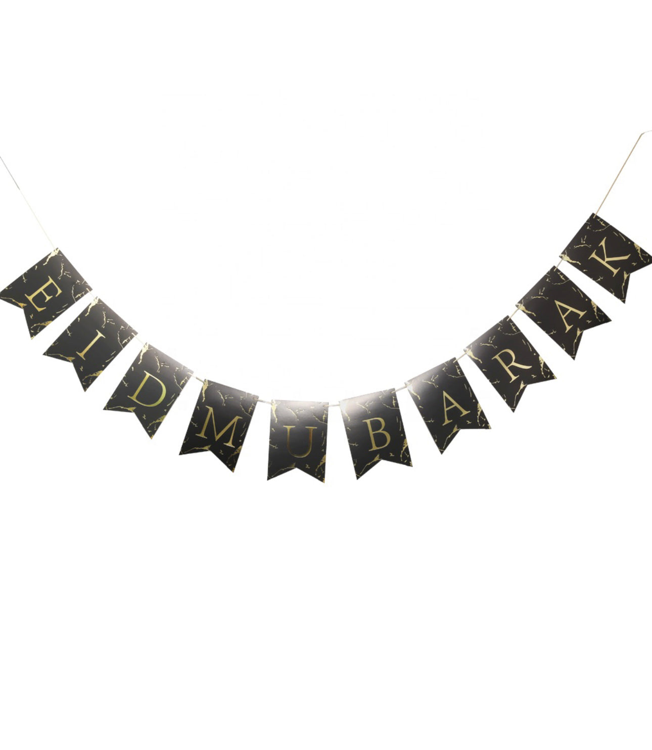 Eid Mubarak Banner - Black & Gold