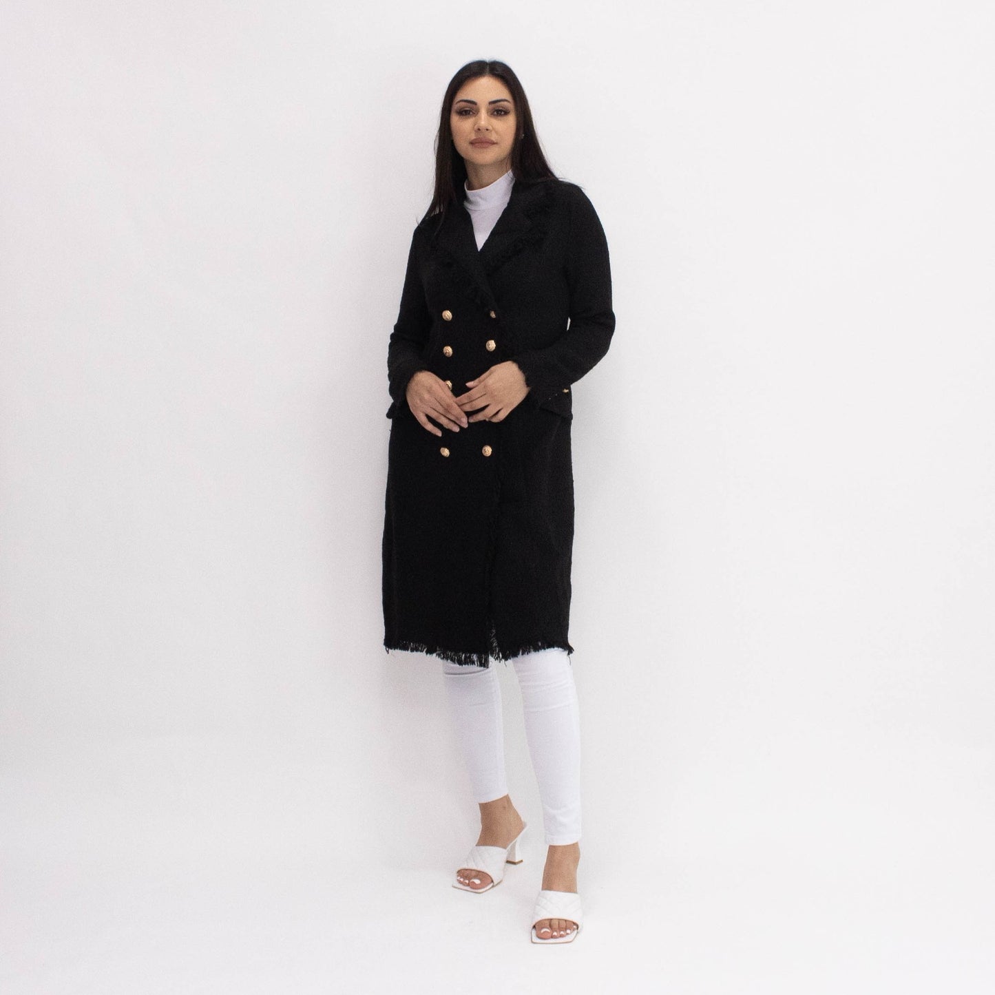 Black Buttoned Coat