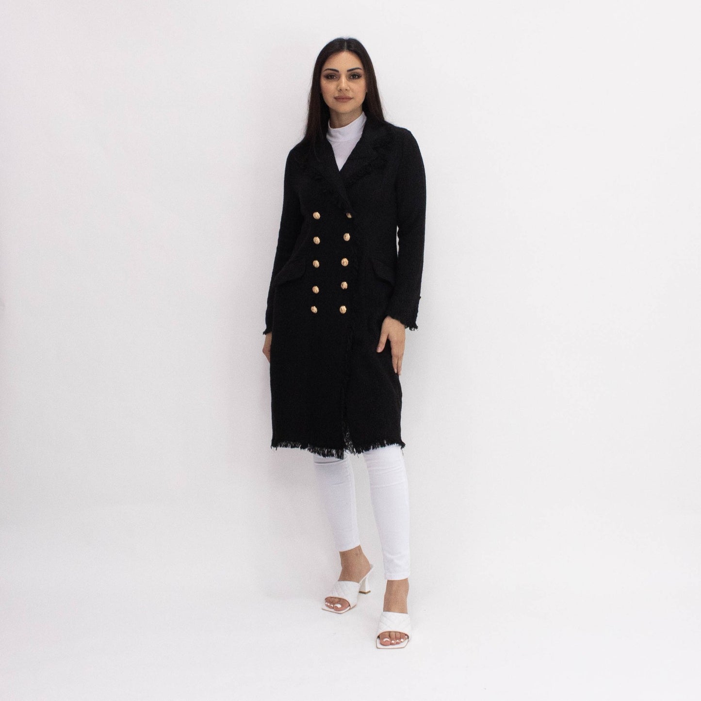 Black Buttoned Coat