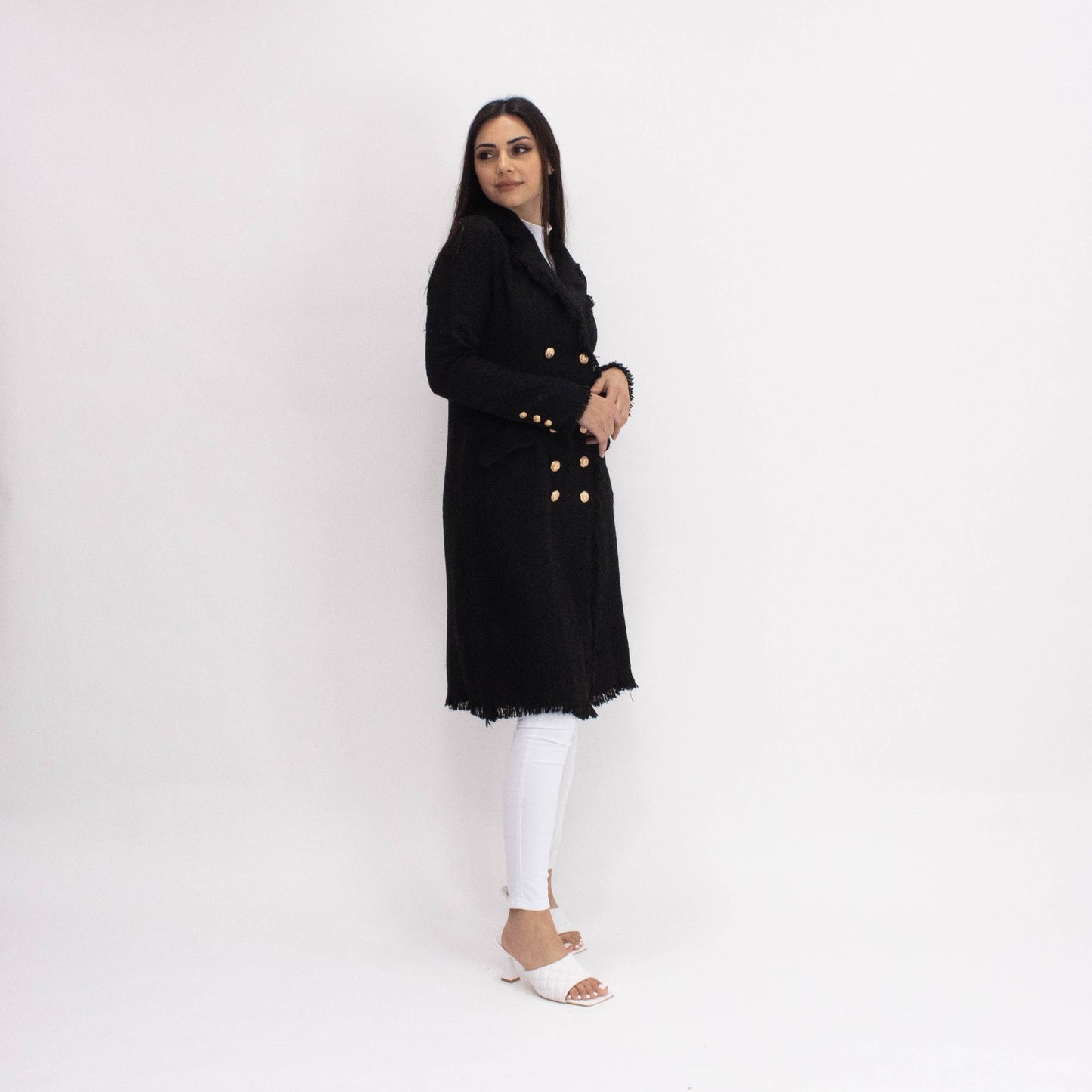 Black Buttoned Coat