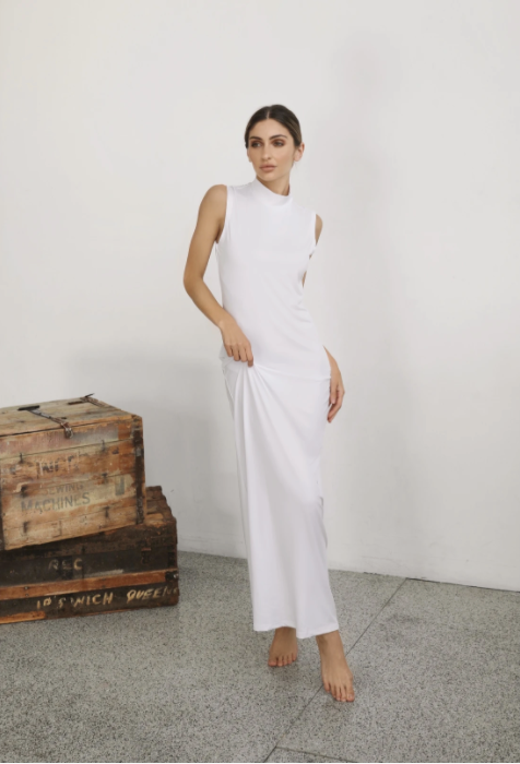 Luxe Sleeveless Slip Dress - Snow