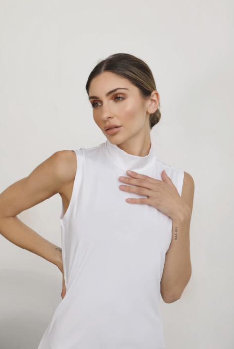 Luxe Sleeveless Slip Dress - Snow