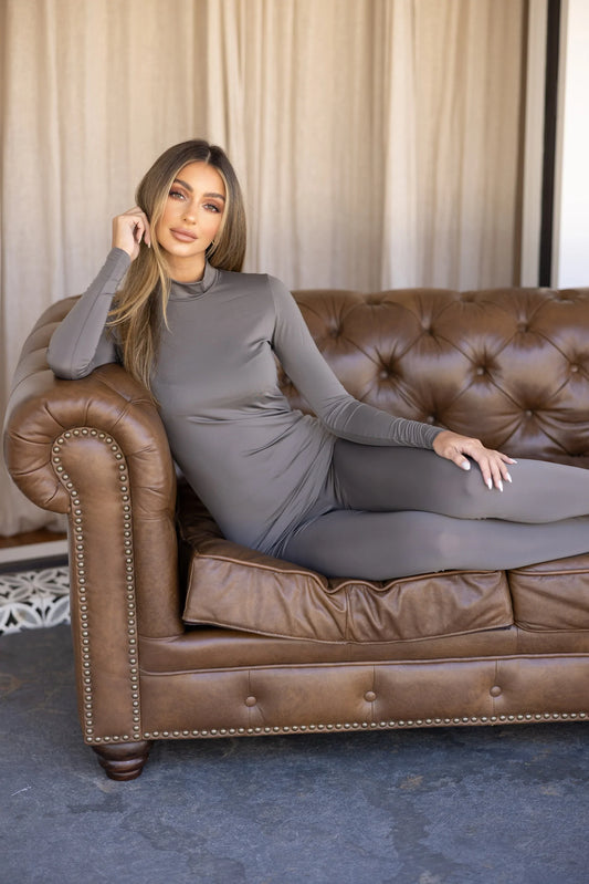 Luxe Long Sleeve Top - Olive